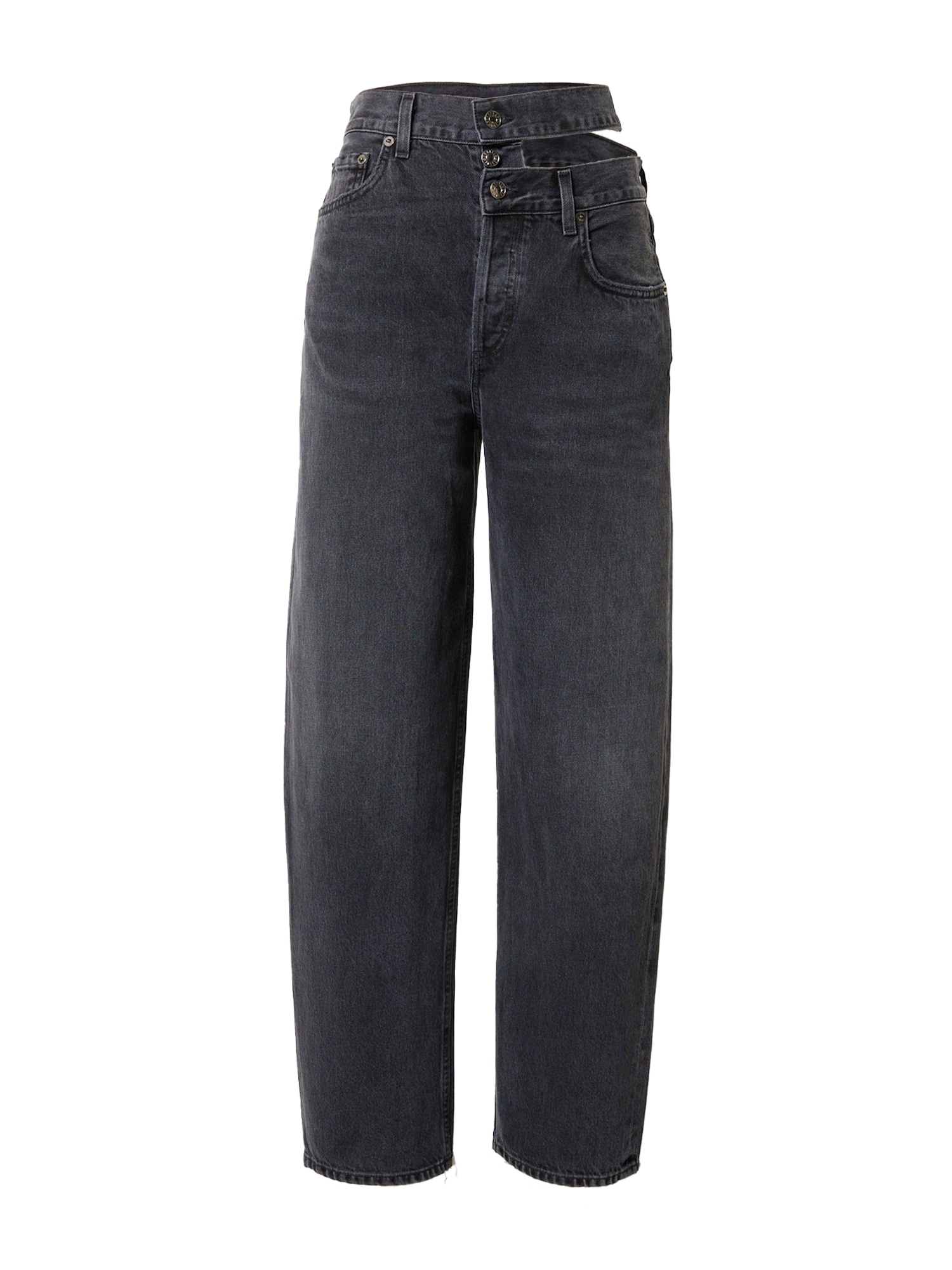 AGOLDE Kavbojke 'Broken Waistband'  črn denim