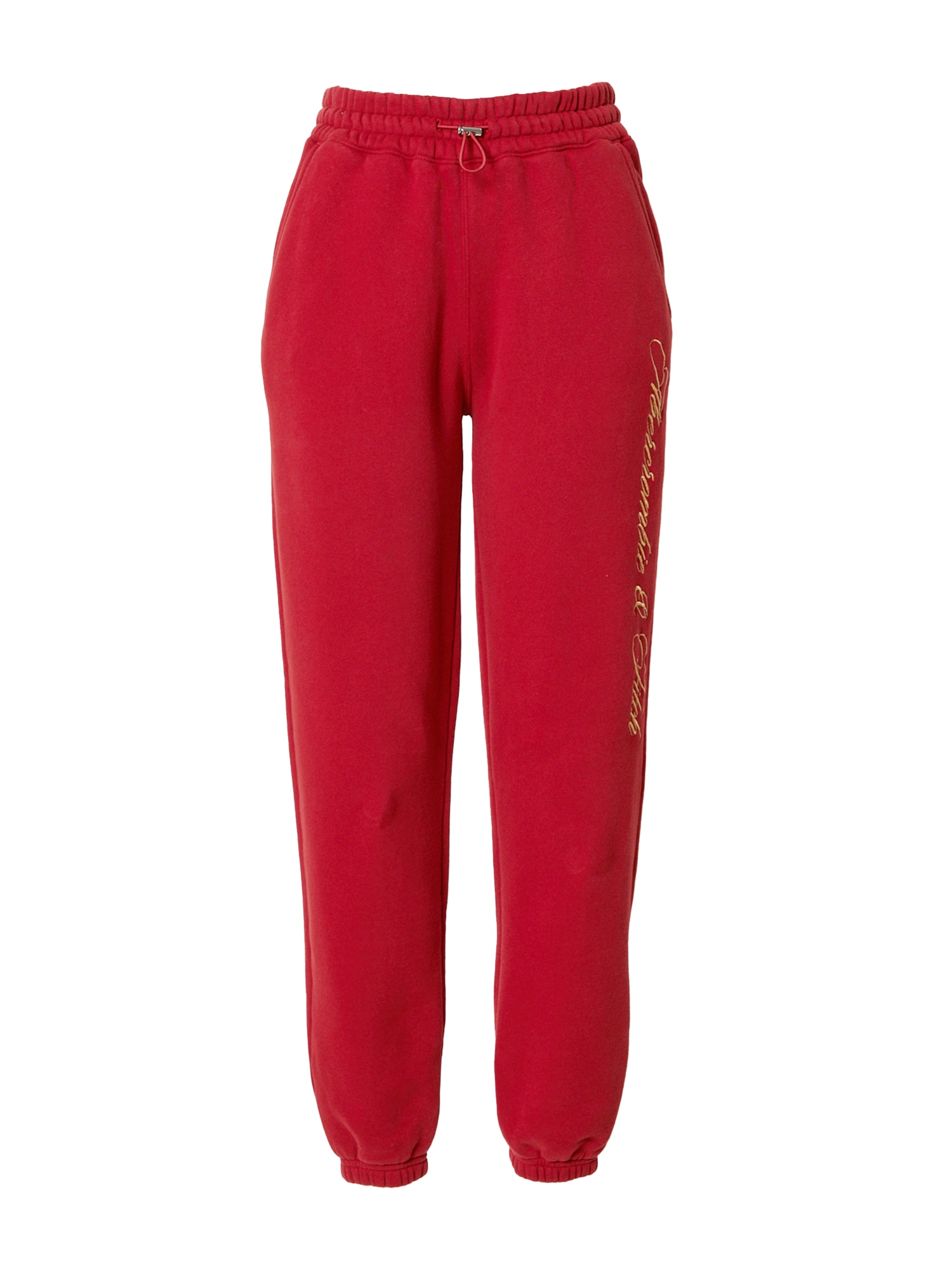 Abercrombie & Fitch Hlače  zlata / rdeča