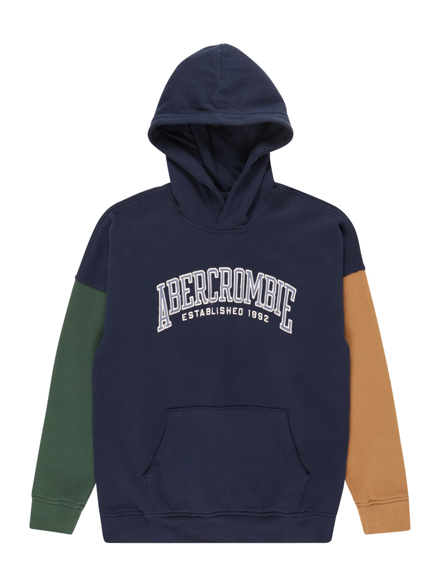 Abercrombie & Fitch Majica  mornarska / svetlo rjava / temno zelena / bela