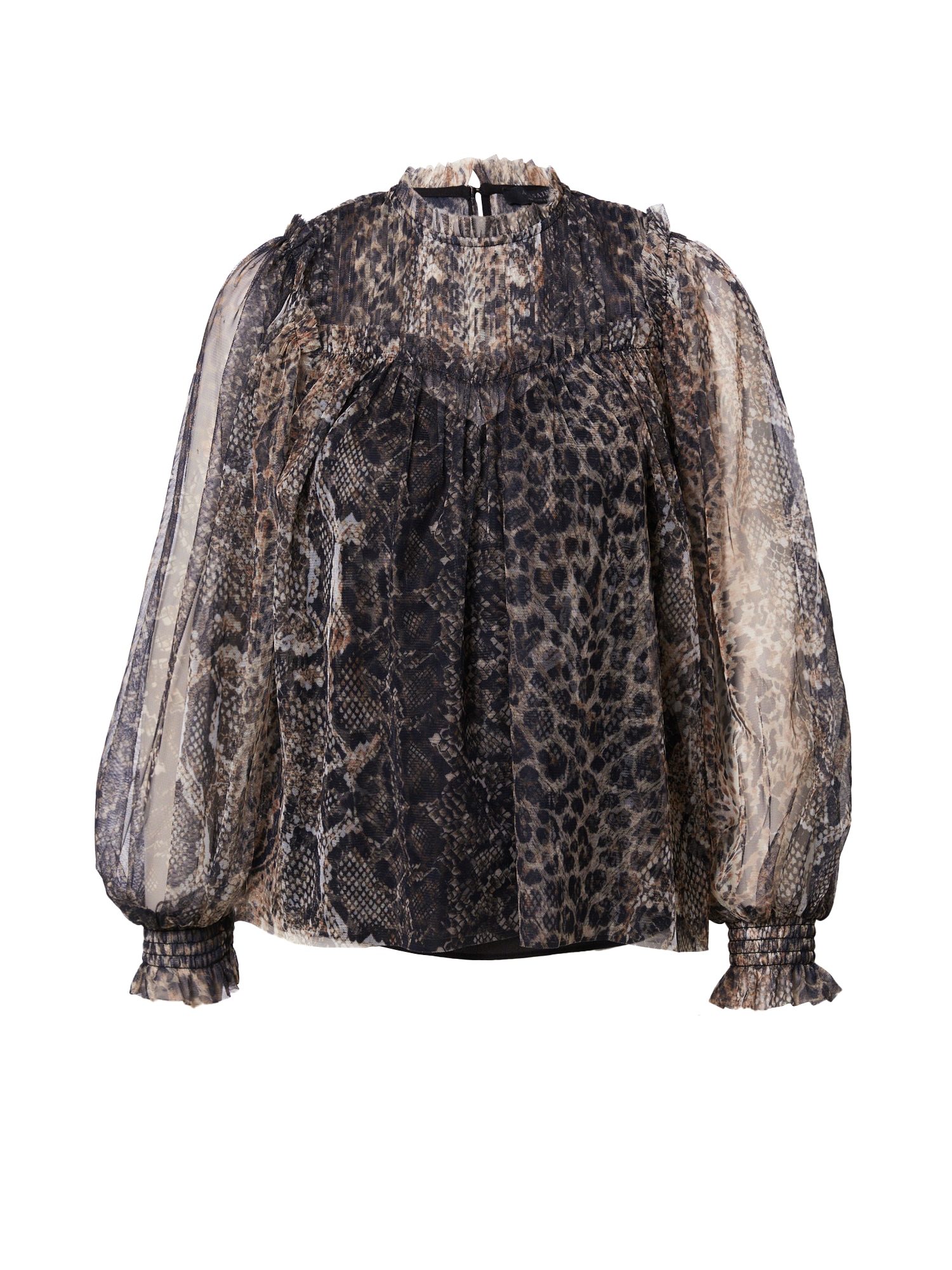 AllSaints Bluza 'PERRI'  pastelno rumena / črna