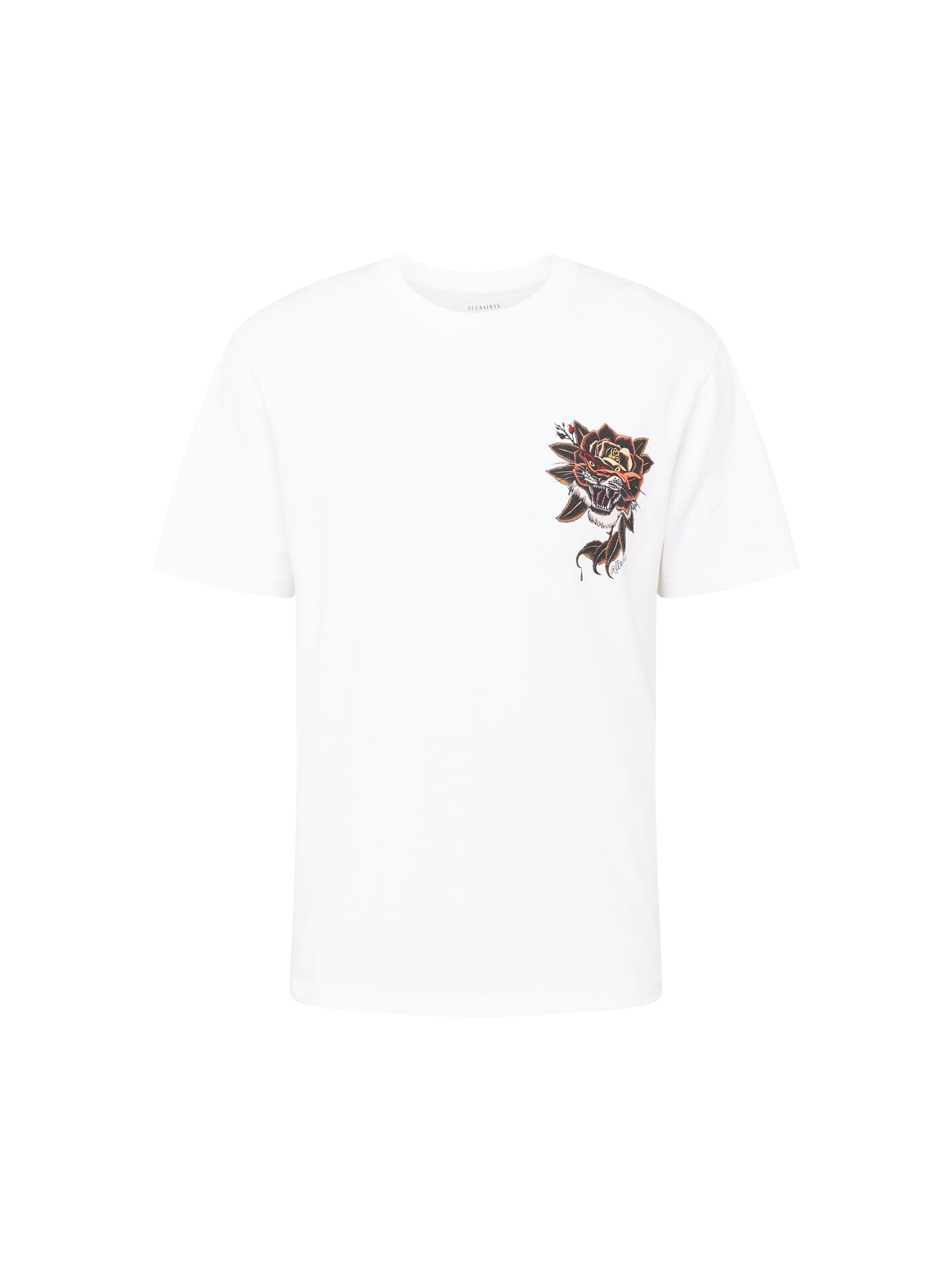 AllSaints Majica 'TIGER ROSE'  grafit / marelica / rdeča / bela