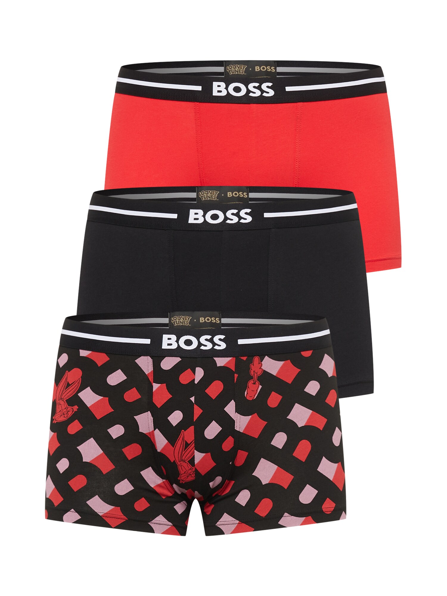 BOSS Black Boksarice 'Looney'  roza / rdeča / črna / bela