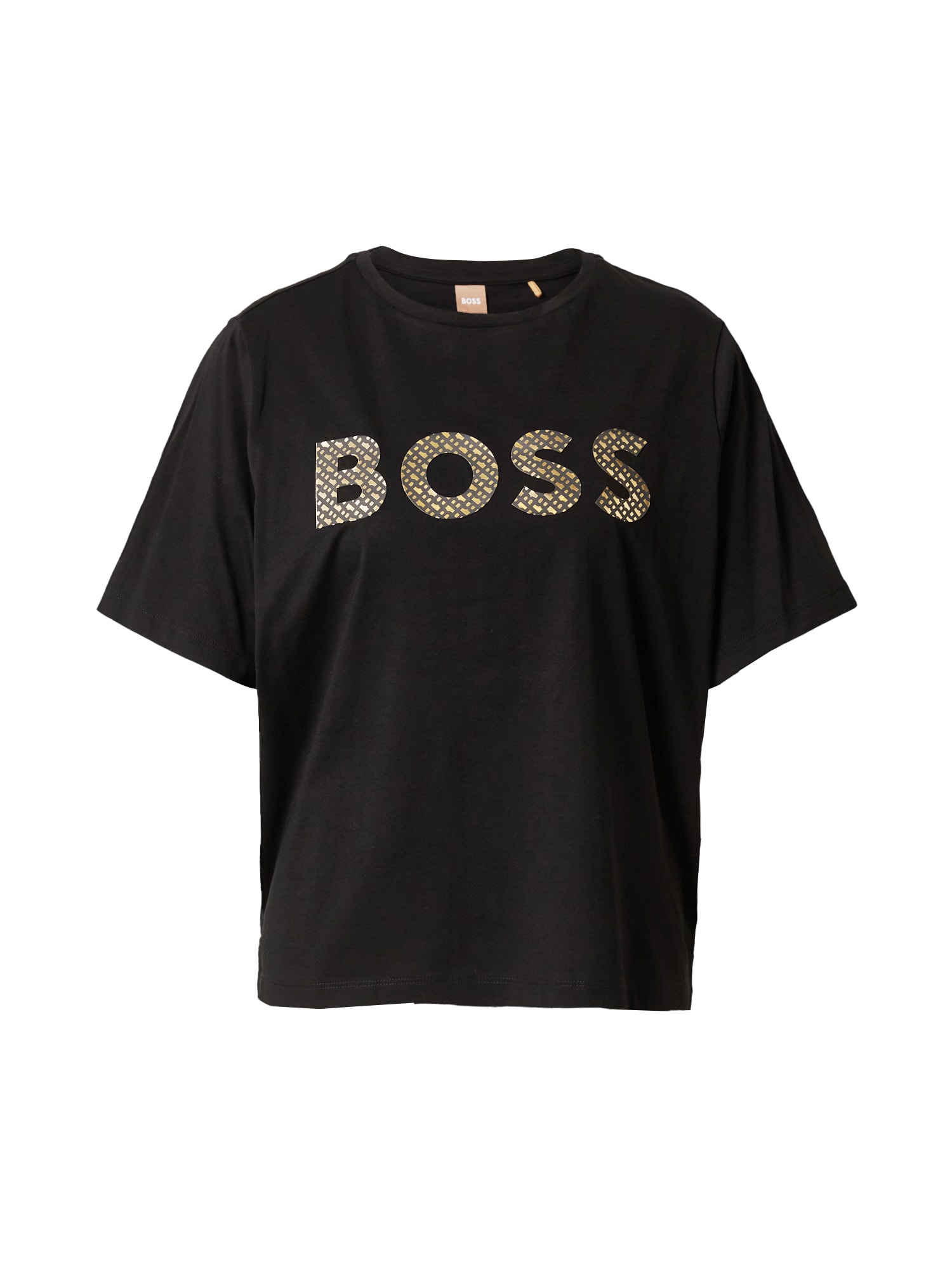 BOSS Black Majica 'Ekrisp'  svetlo rjava / črna