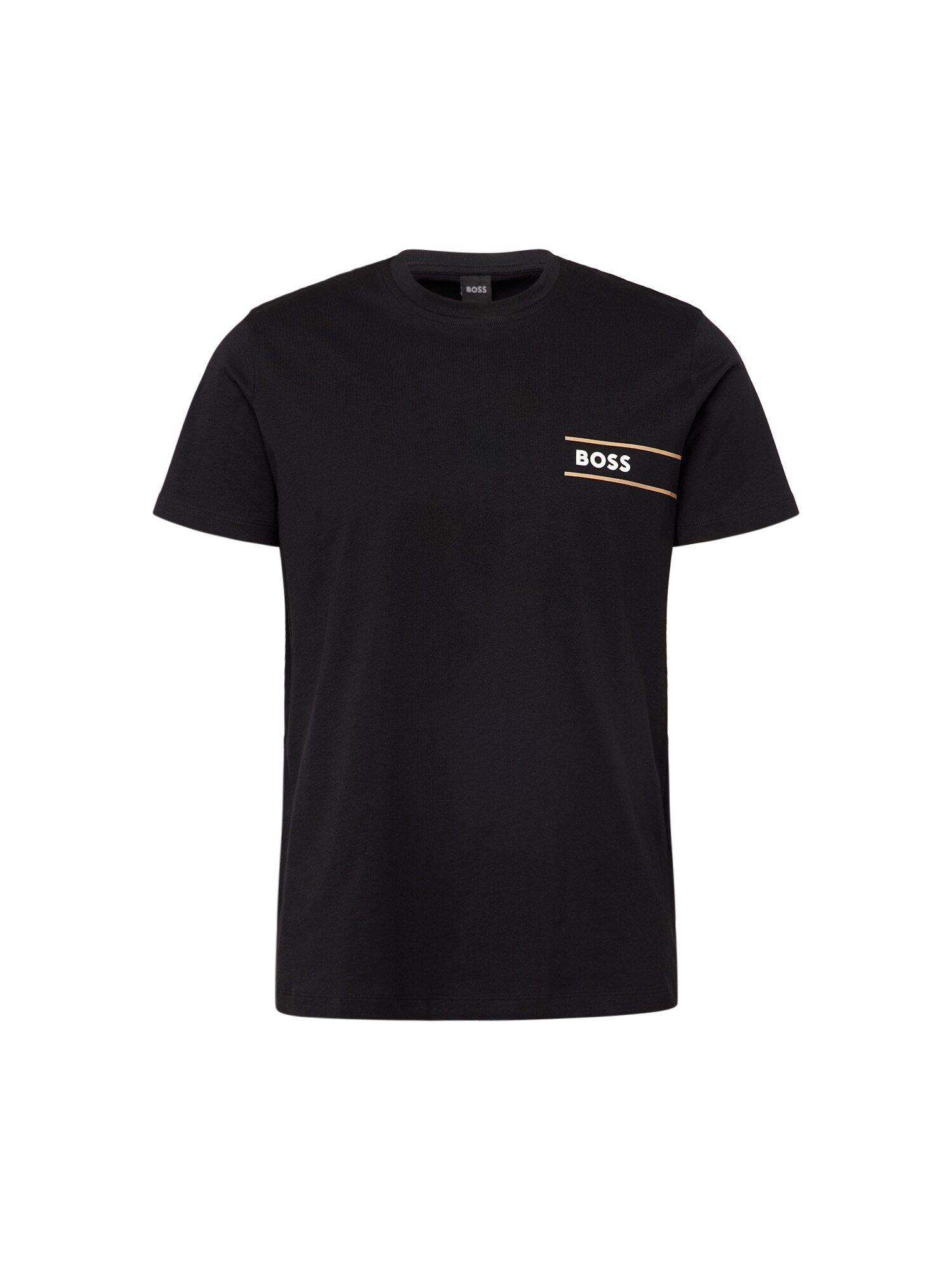 BOSS Black Majica 'TShirtRN 24'  svetlo rjava / črna / bela