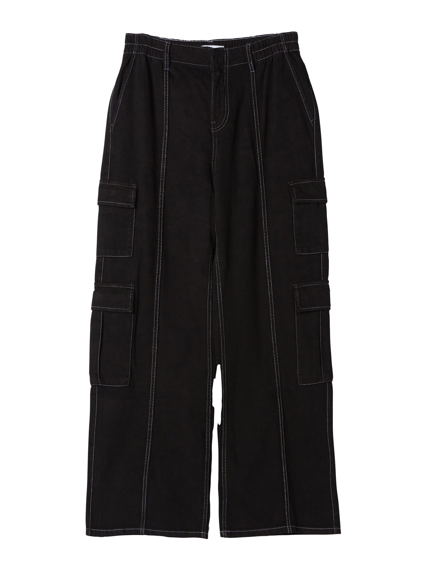 Bershka Kargo kavbojke  črna