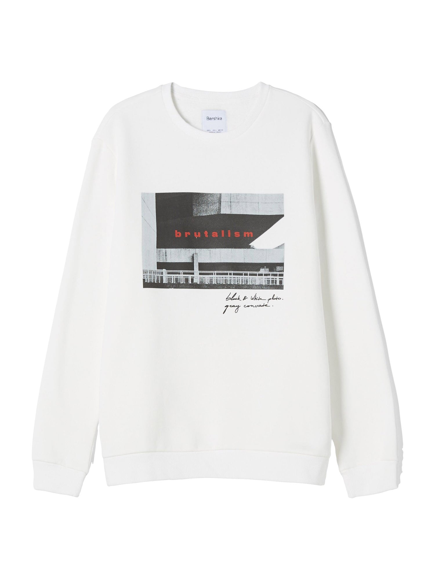 Bershka Majica  mešane barve / bela