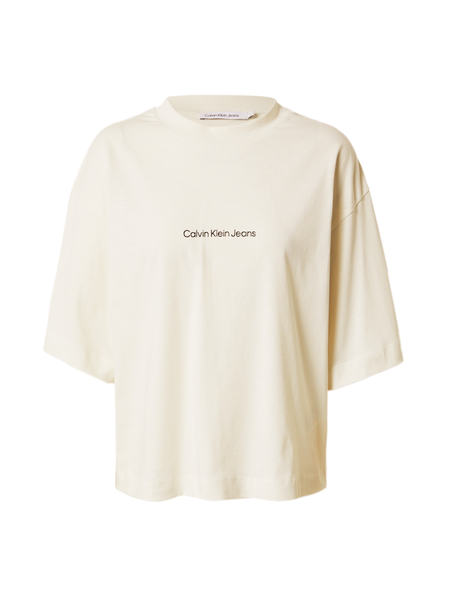 Calvin Klein Jeans Majica  slonovina / siva / črna