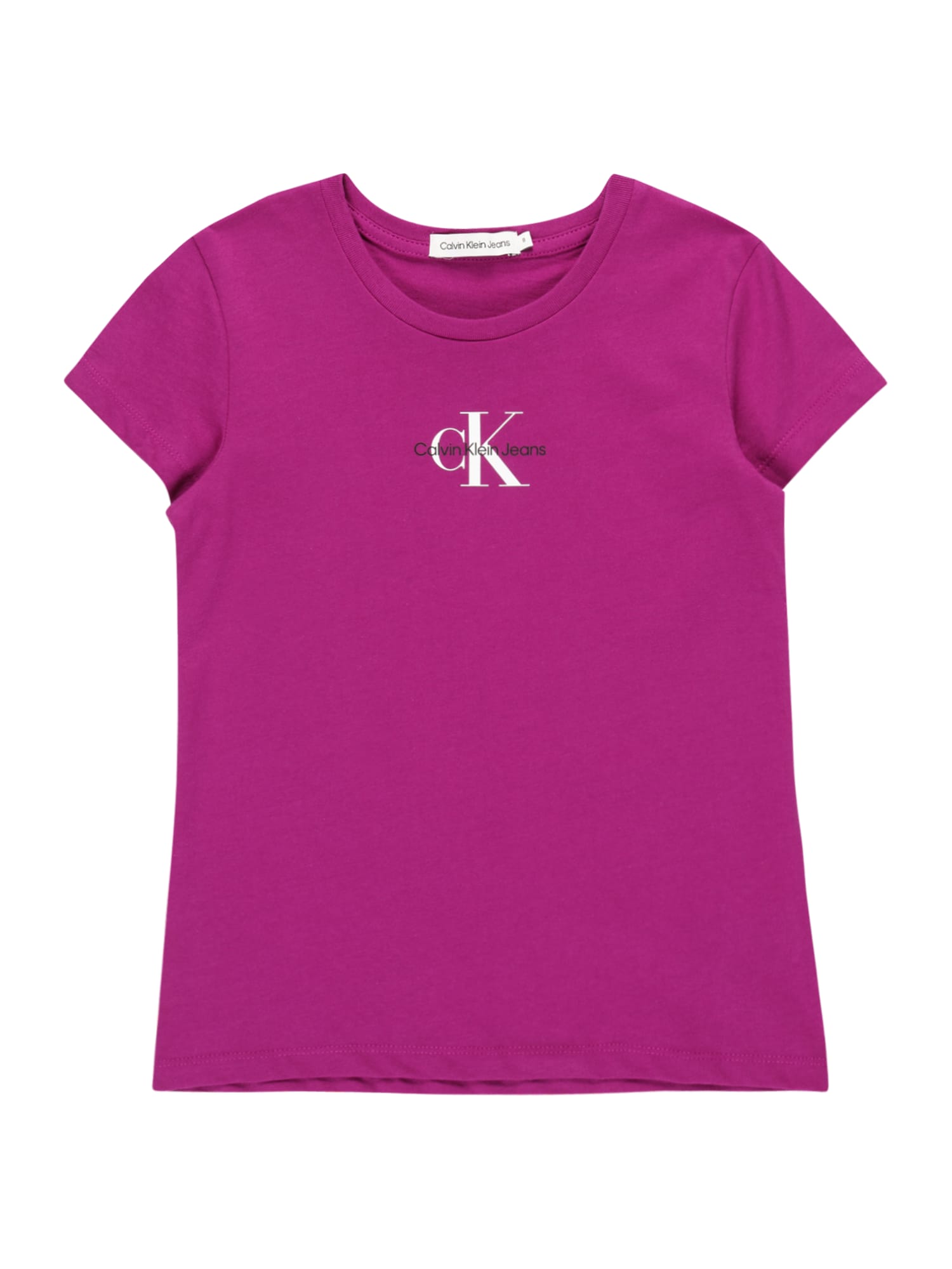 Calvin Klein Jeans Majica  temno liila / črna / off-bela