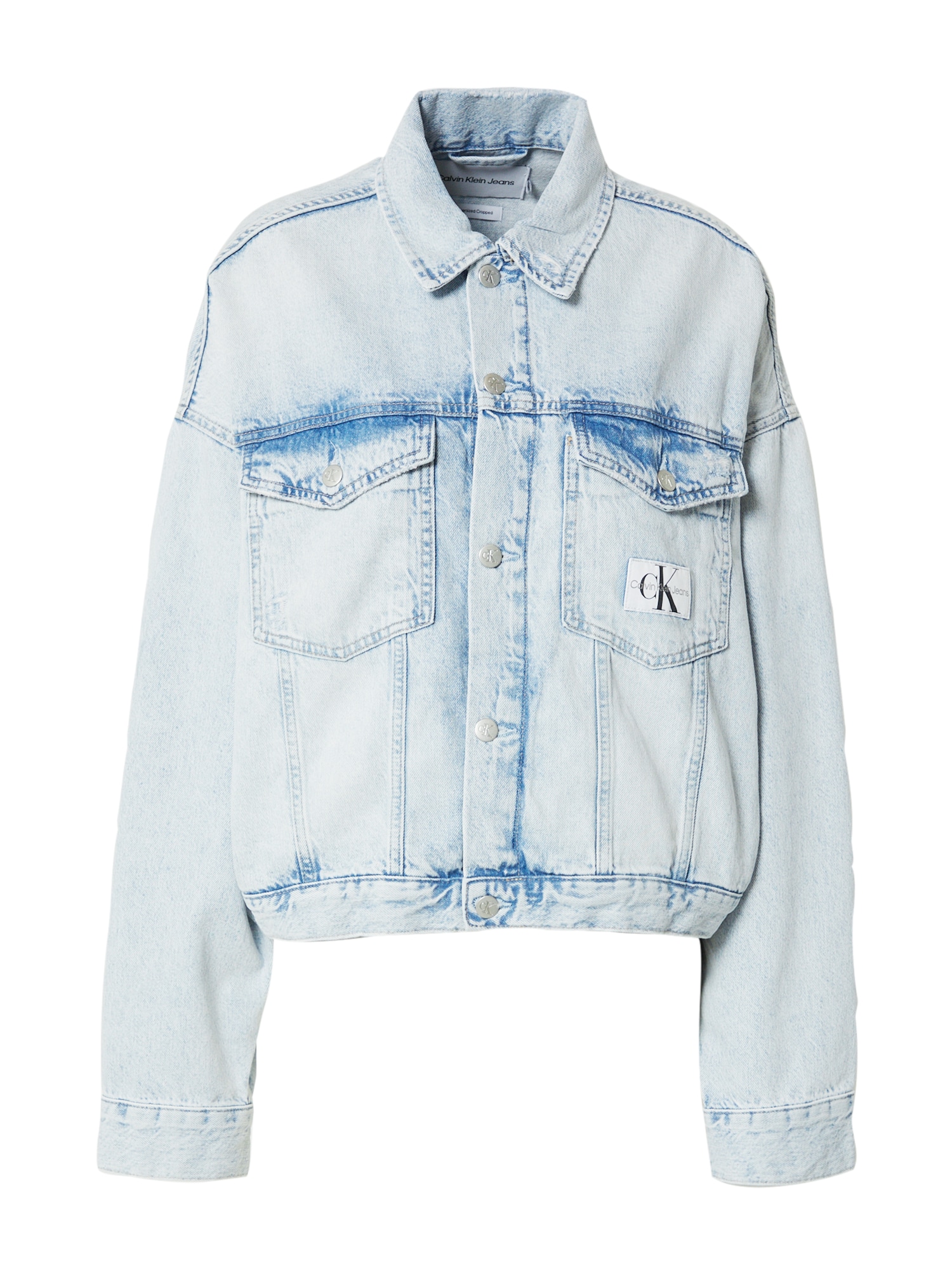 Calvin Klein Jeans Prehodna jakna  moder denim / črna / bela