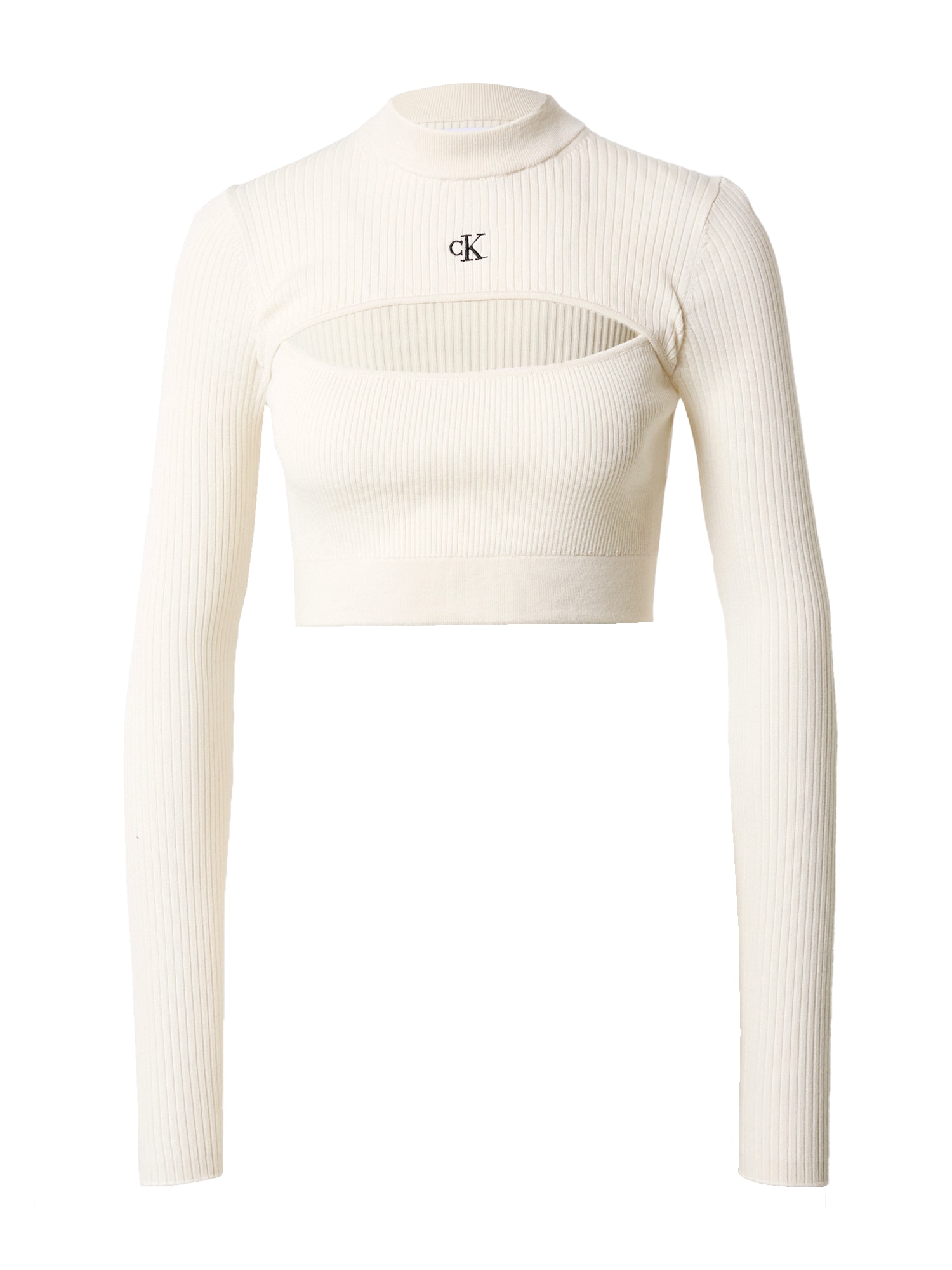 Calvin Klein Jeans Pulover  črna / naravno bela