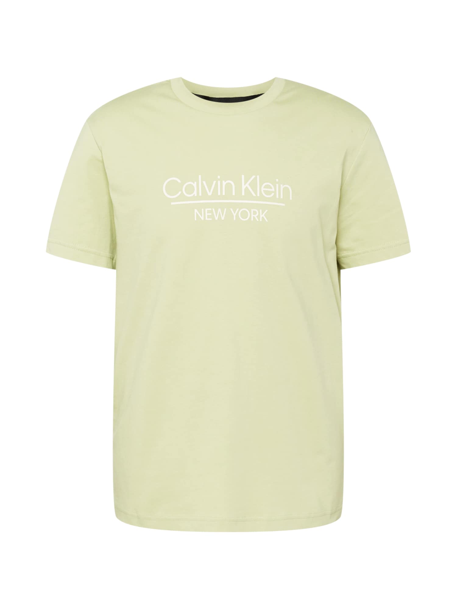 Calvin Klein Majica  svetlo zelena / bela