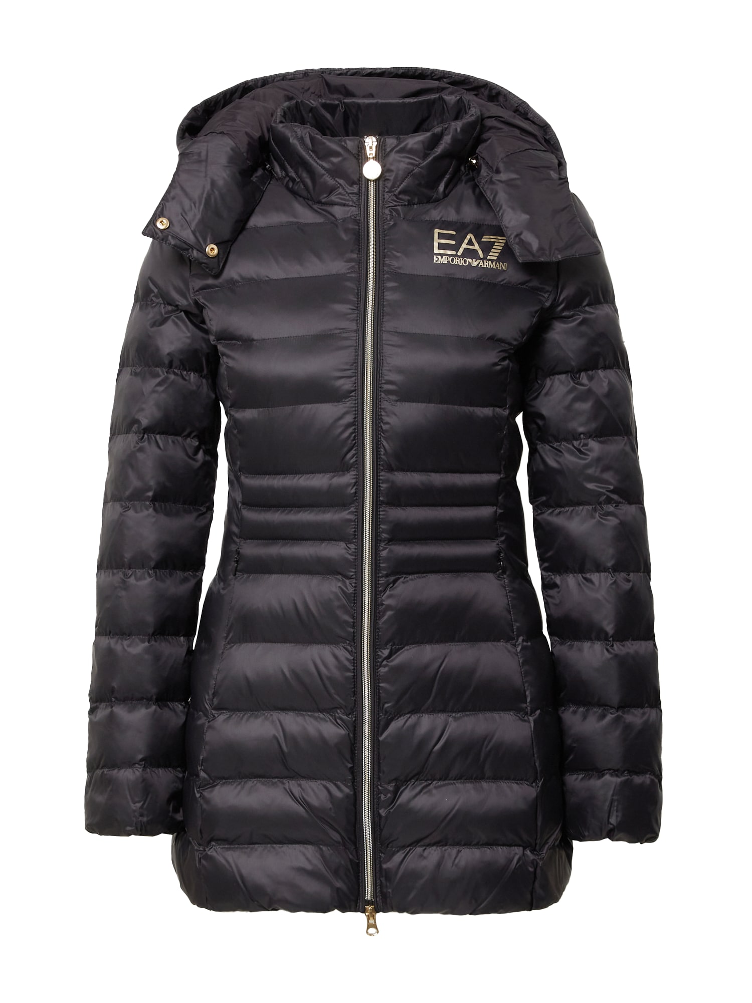 EA7 Emporio Armani Prehoden plašč 'CABAN'  zlata / črna