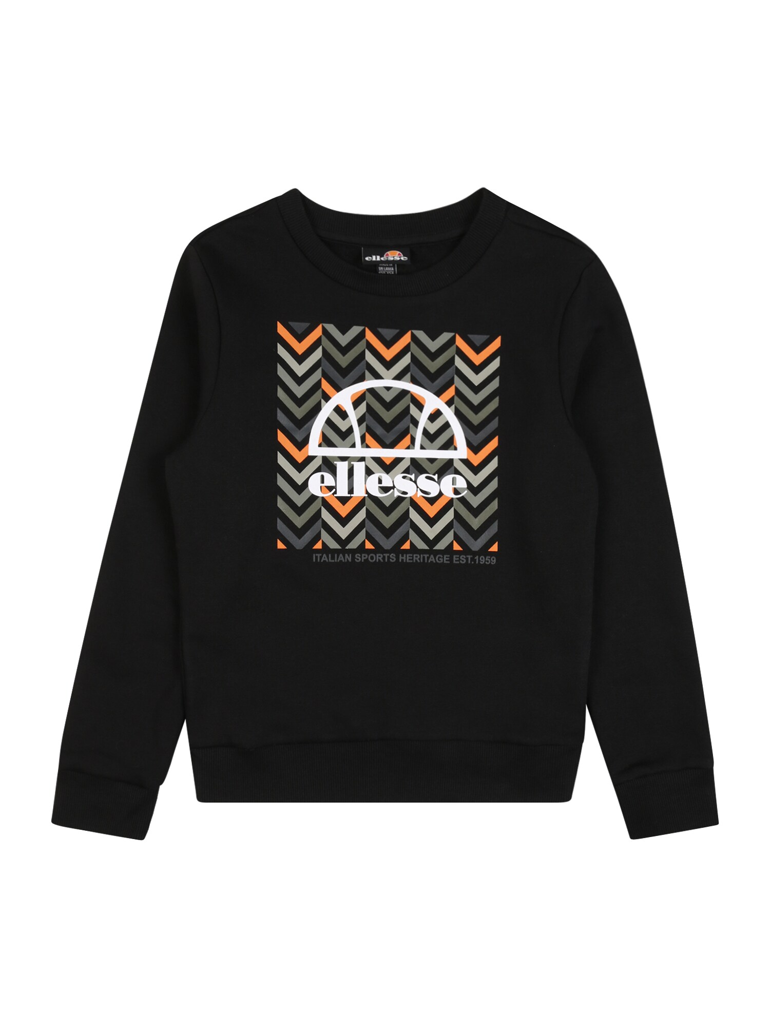 ELLESSE Majica 'Akeel'  temno siva / oranžna / črna / bela