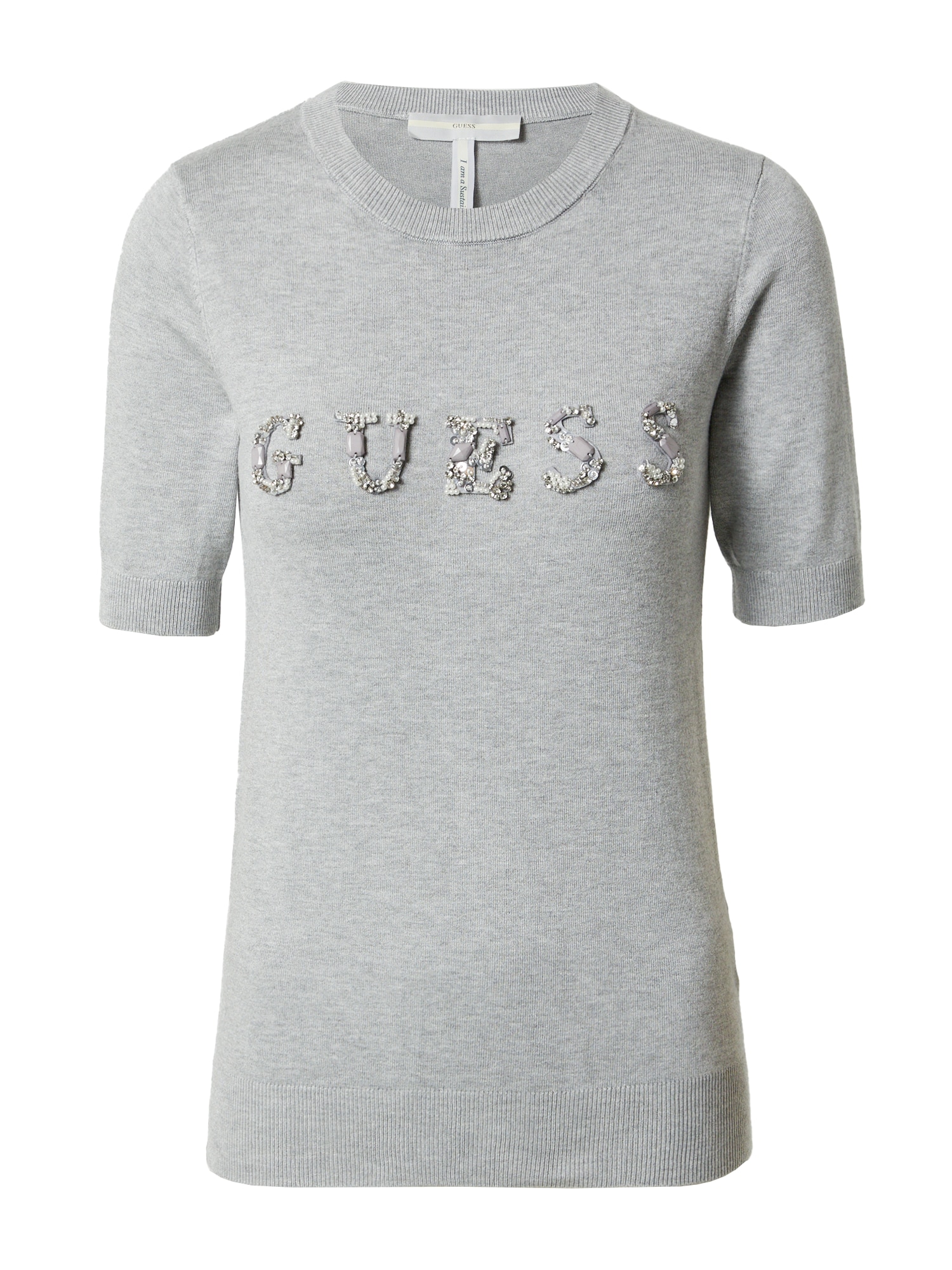 GUESS Pulover 'CHANTAL'  pegasto siva