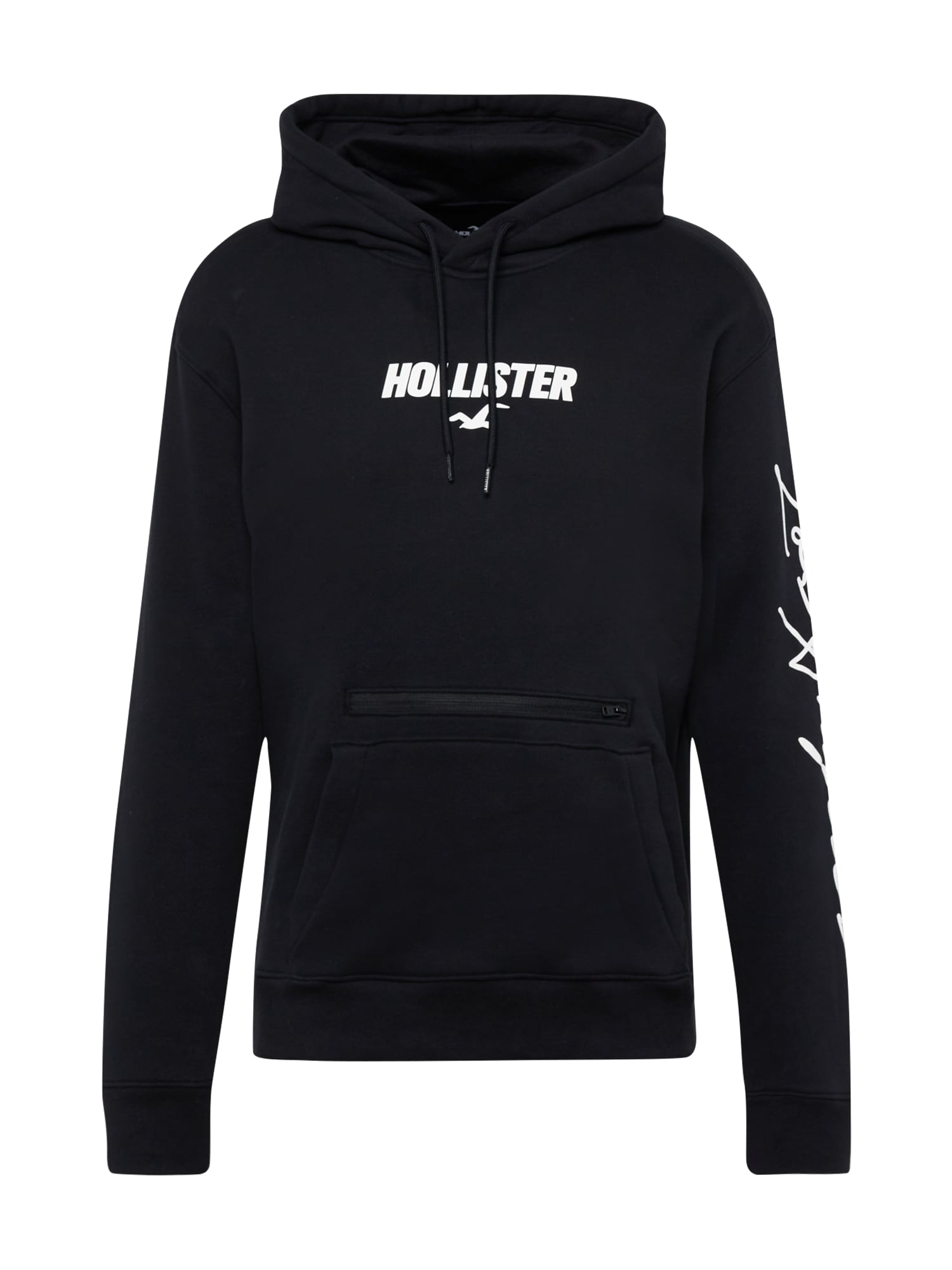 HOLLISTER Majica  črna / bela
