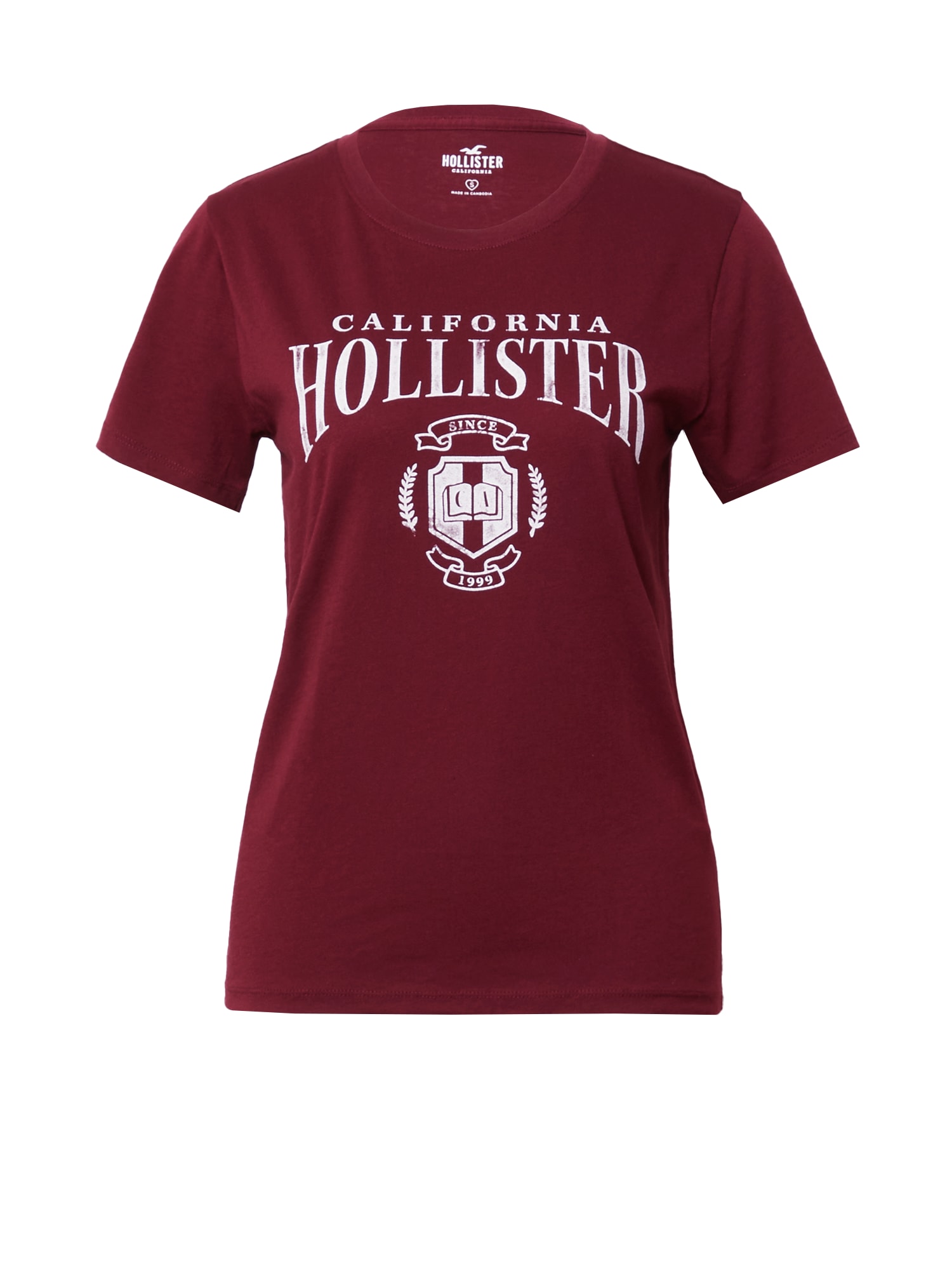 HOLLISTER Majica  krvavo rdeča / bela