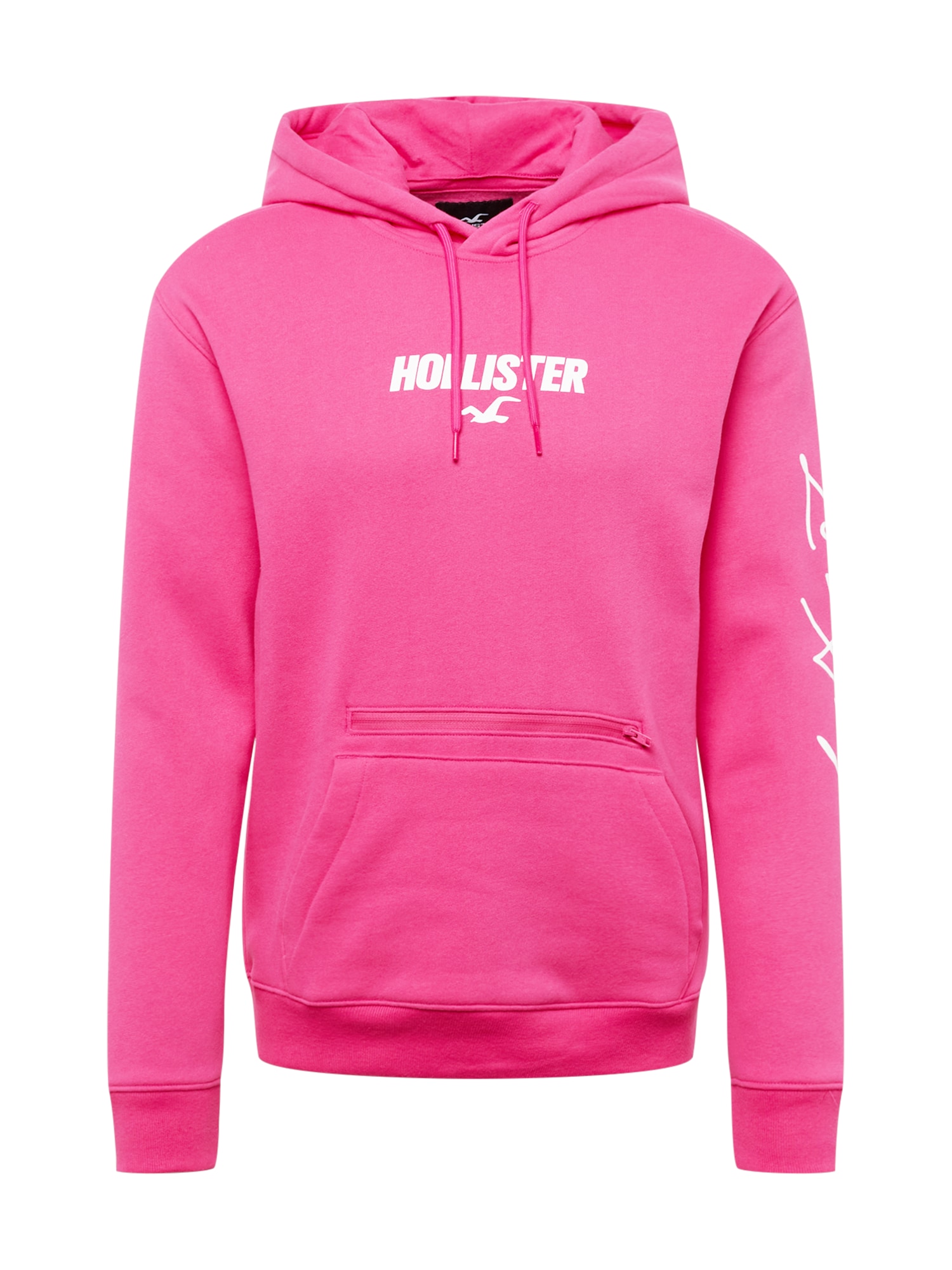 HOLLISTER Majica  roza / bela