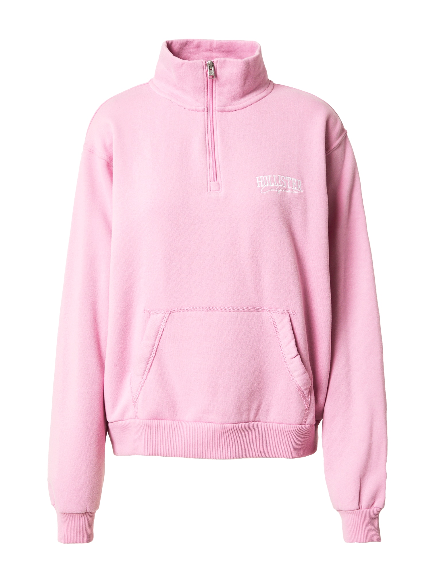 HOLLISTER Majica  roza / bela