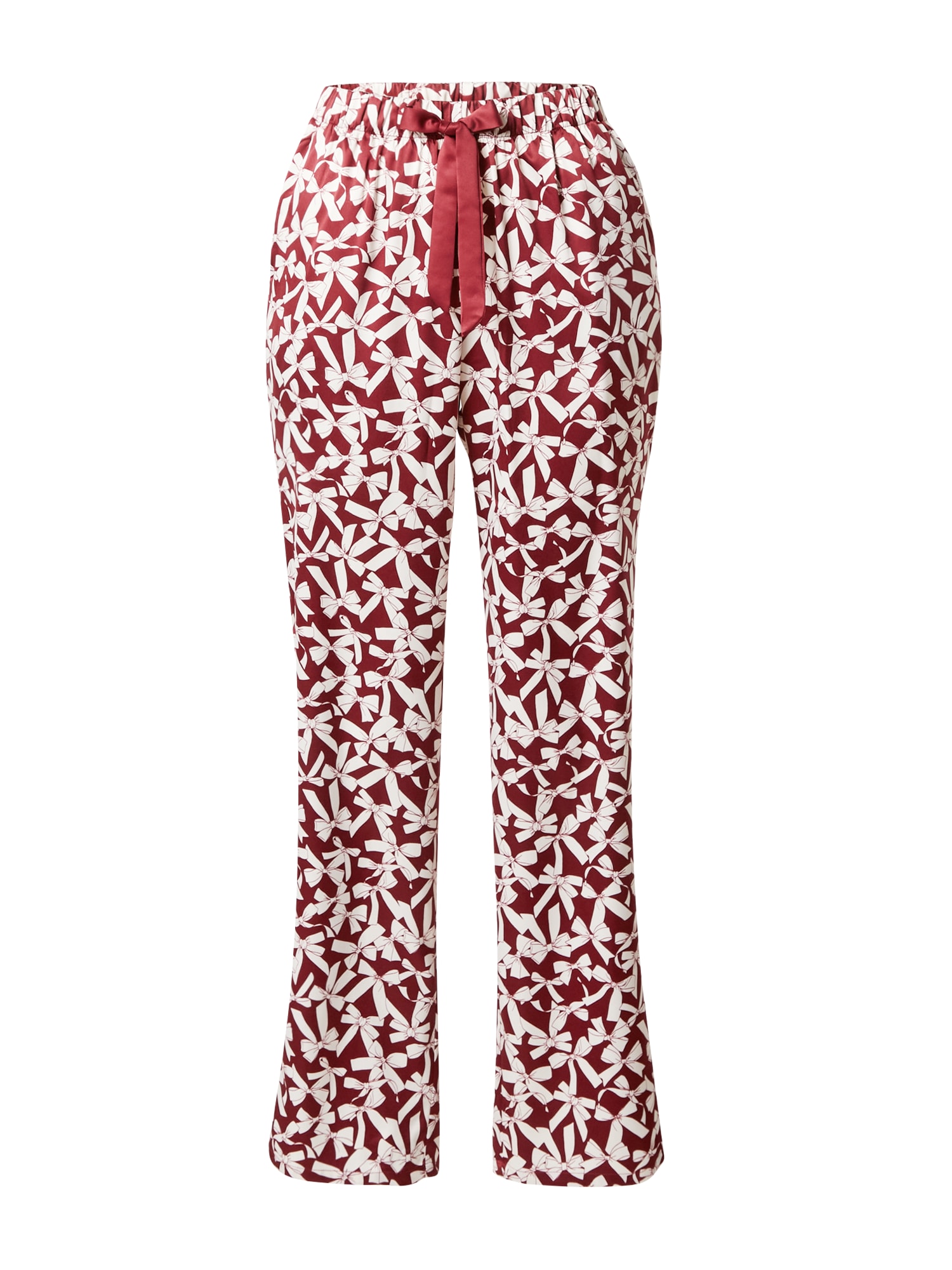 Hunkemöller Spodnji del pižame  temno rdeča / bela