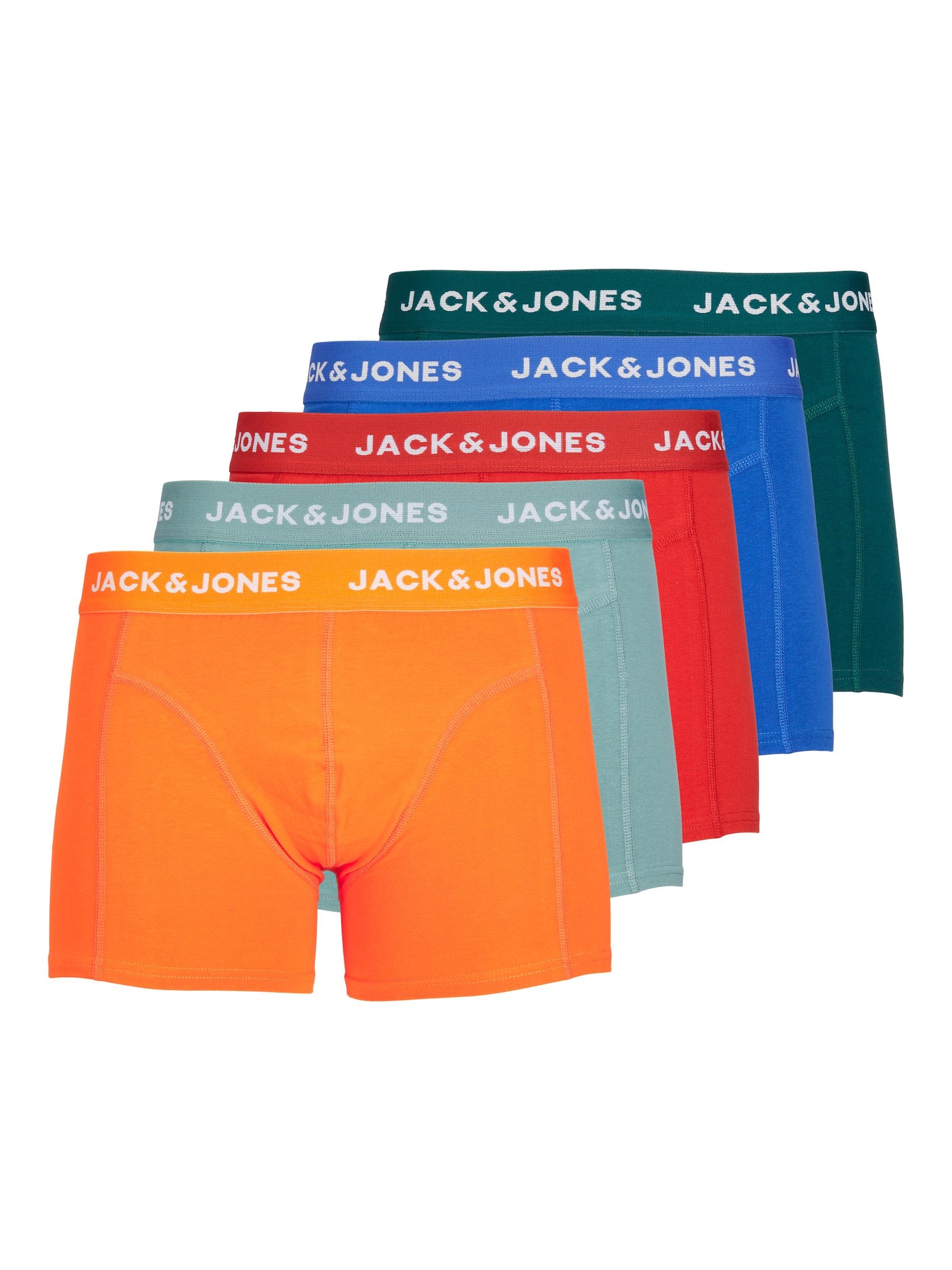 JACK & JONES Boksarice 'VALEN'  modra / temno zelena / oranžna / rdeča