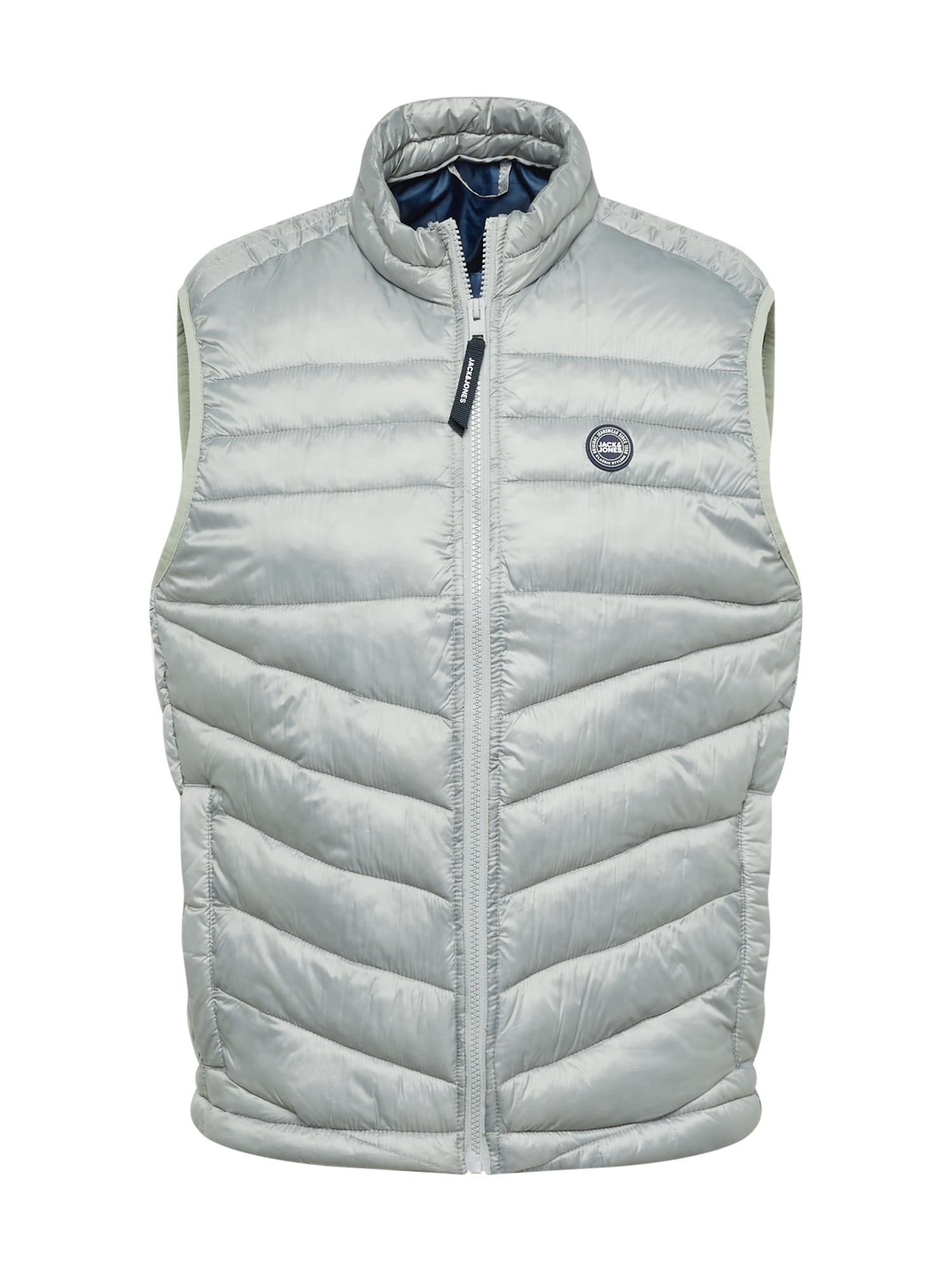 JACK & JONES Brezrokavnik 'HERO'  mornarska / svetlo siva / bela