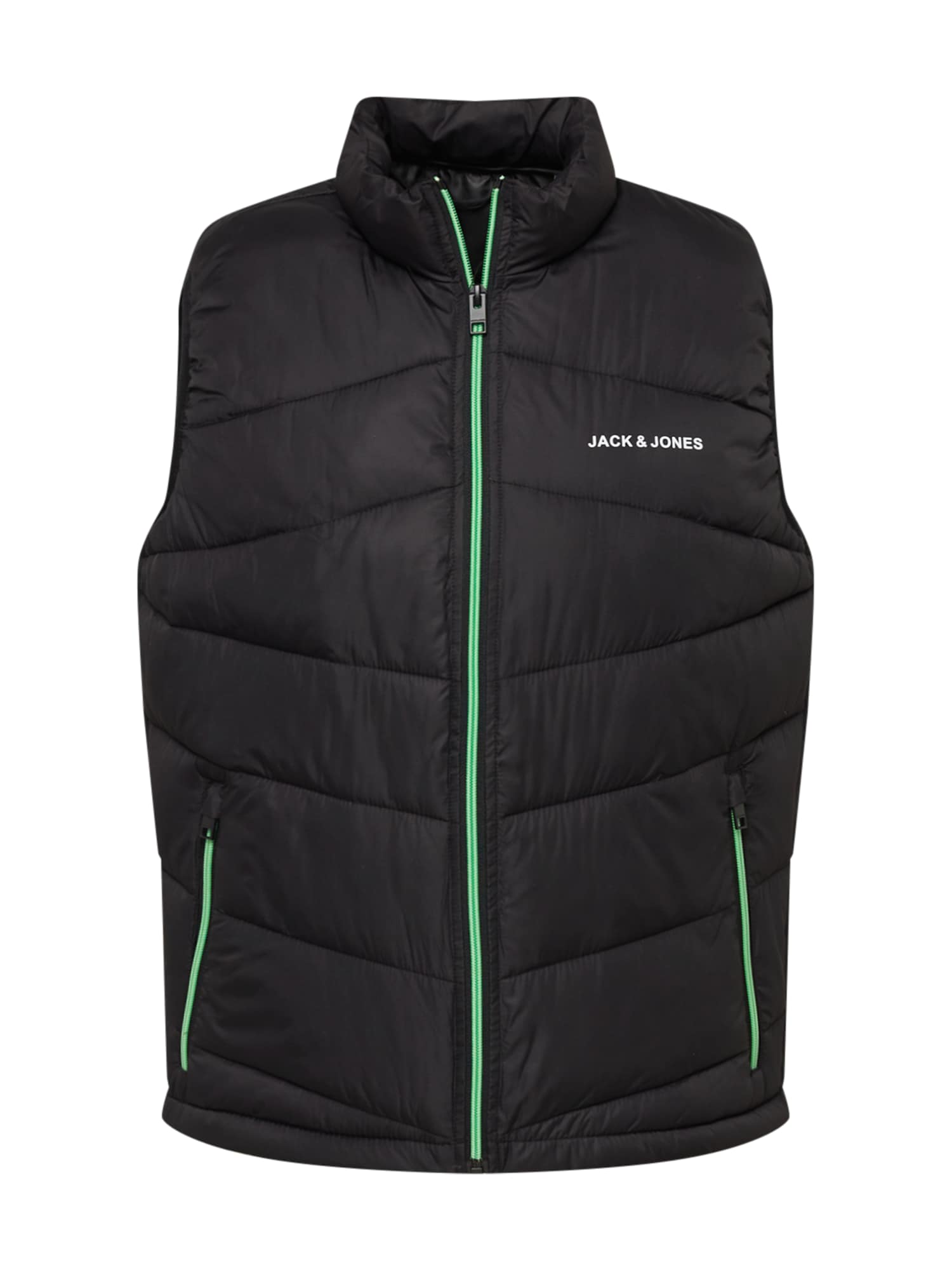 JACK & JONES Brezrokavnik  limeta / črna / bela