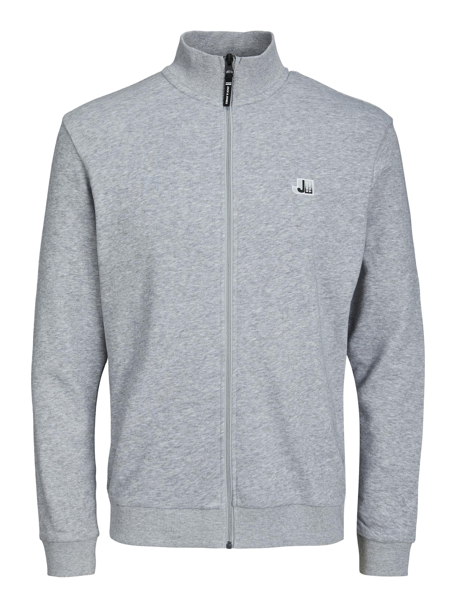 JACK & JONES Jopa na zadrgo 'LOGAN'  svetlo siva / črna