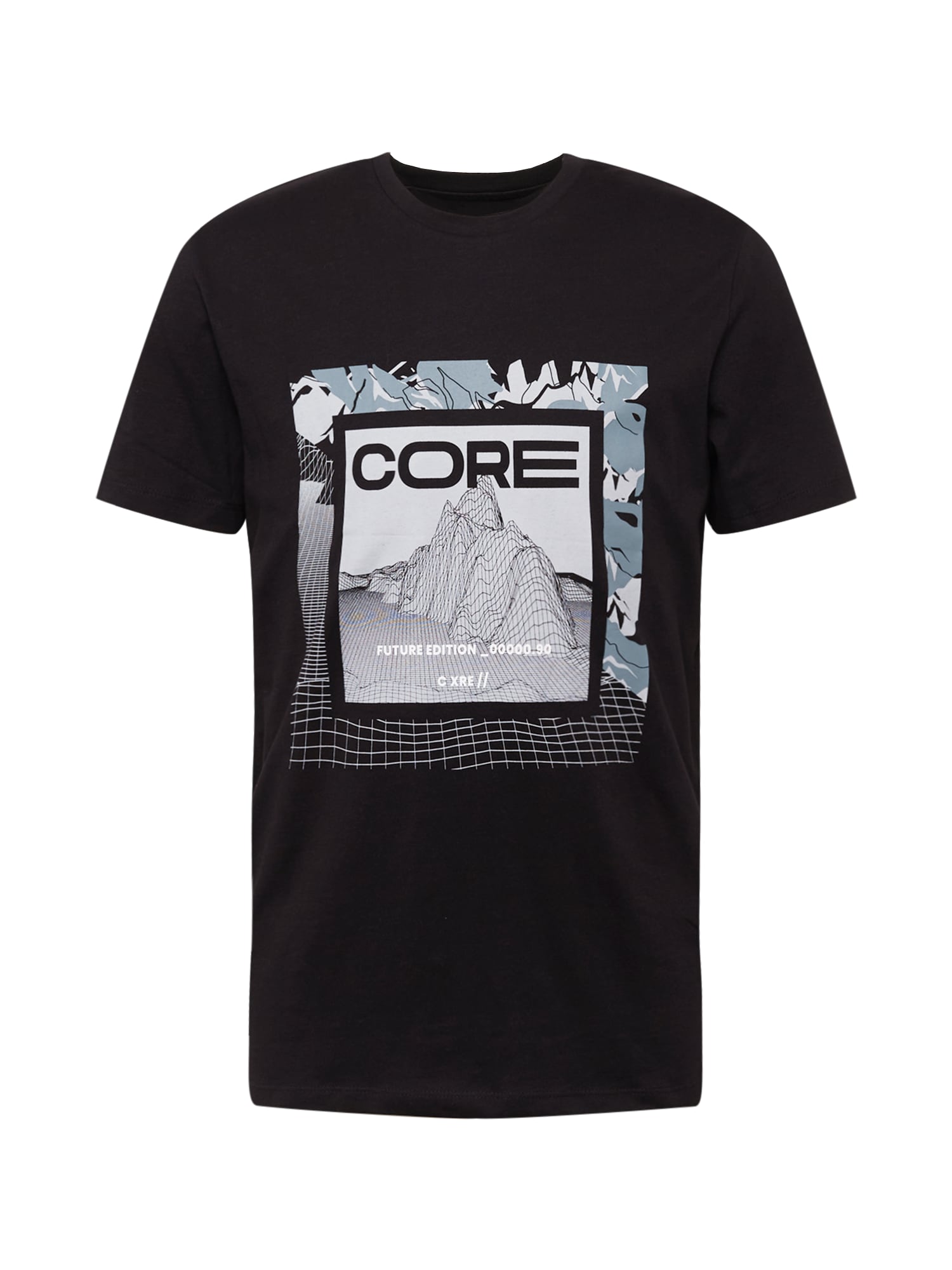 JACK & JONES Majica 'BOOSTER'  dimno-siva / svetlo siva / črna / bela