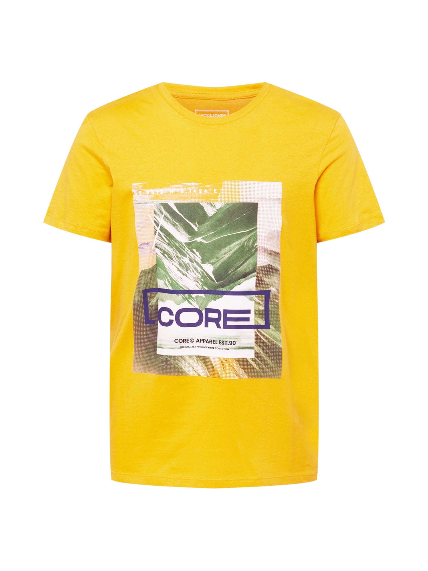 JACK & JONES Majica 'BOOSTER'  modra / rumena / zelena / bela