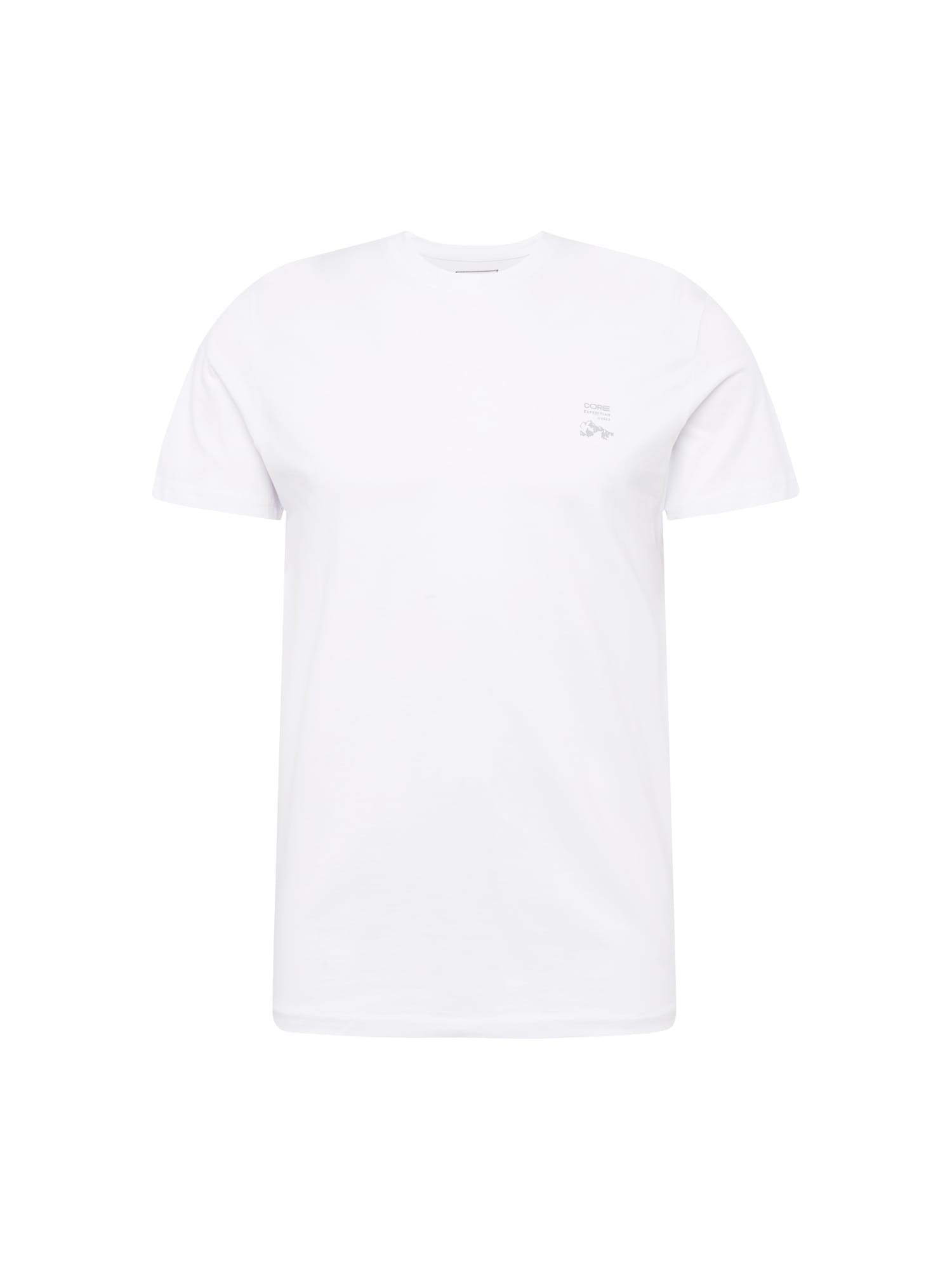 JACK & JONES Majica 'MAPPING'  siva / temno oranžna / črna / bela