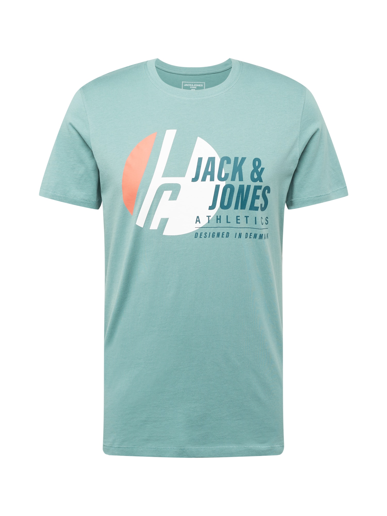 JACK & JONES Majica 'SPRING'  turkizna / temno modra / losos / bela