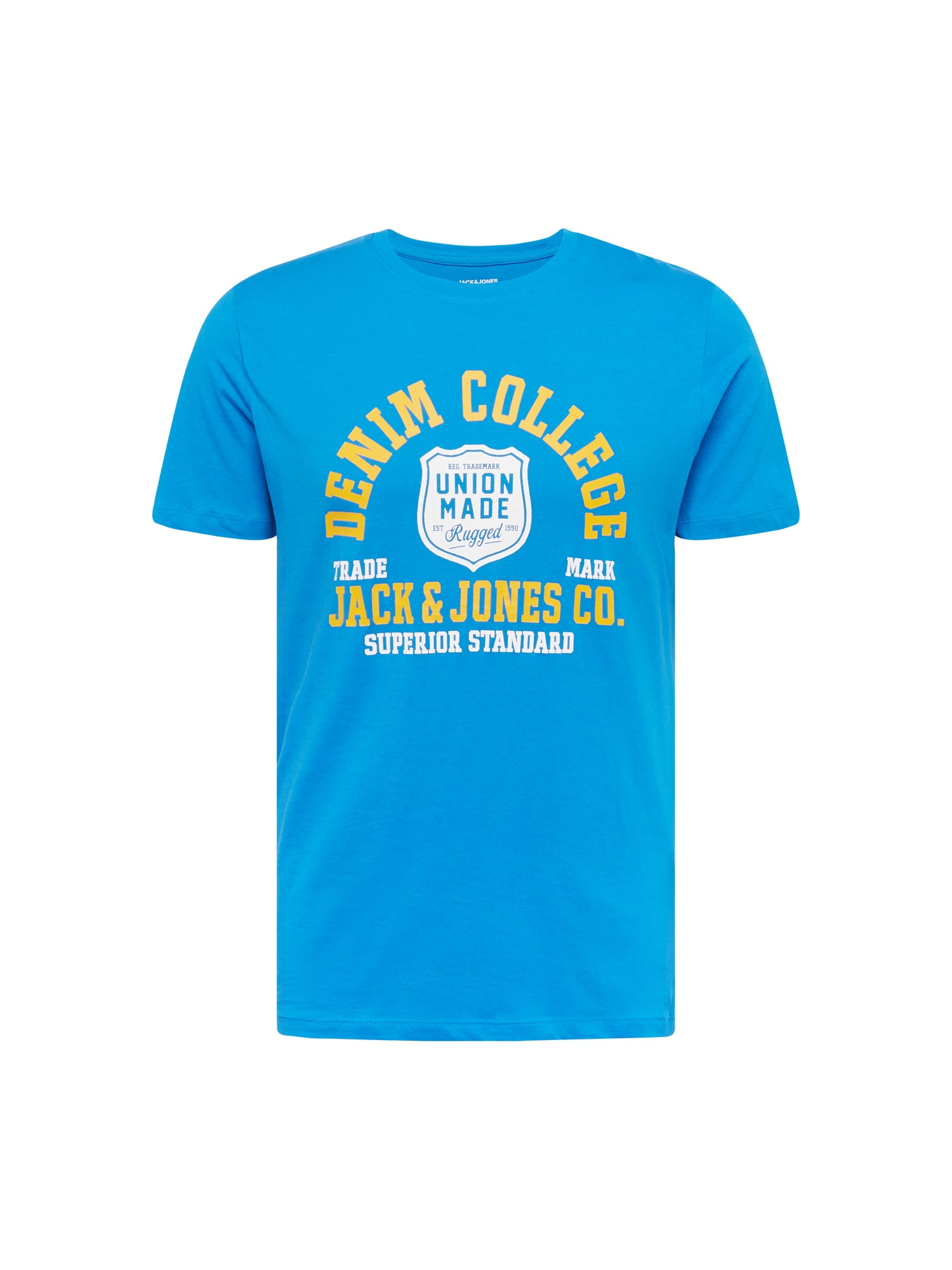 JACK & JONES Majica  nebeško modra / rumena / bela
