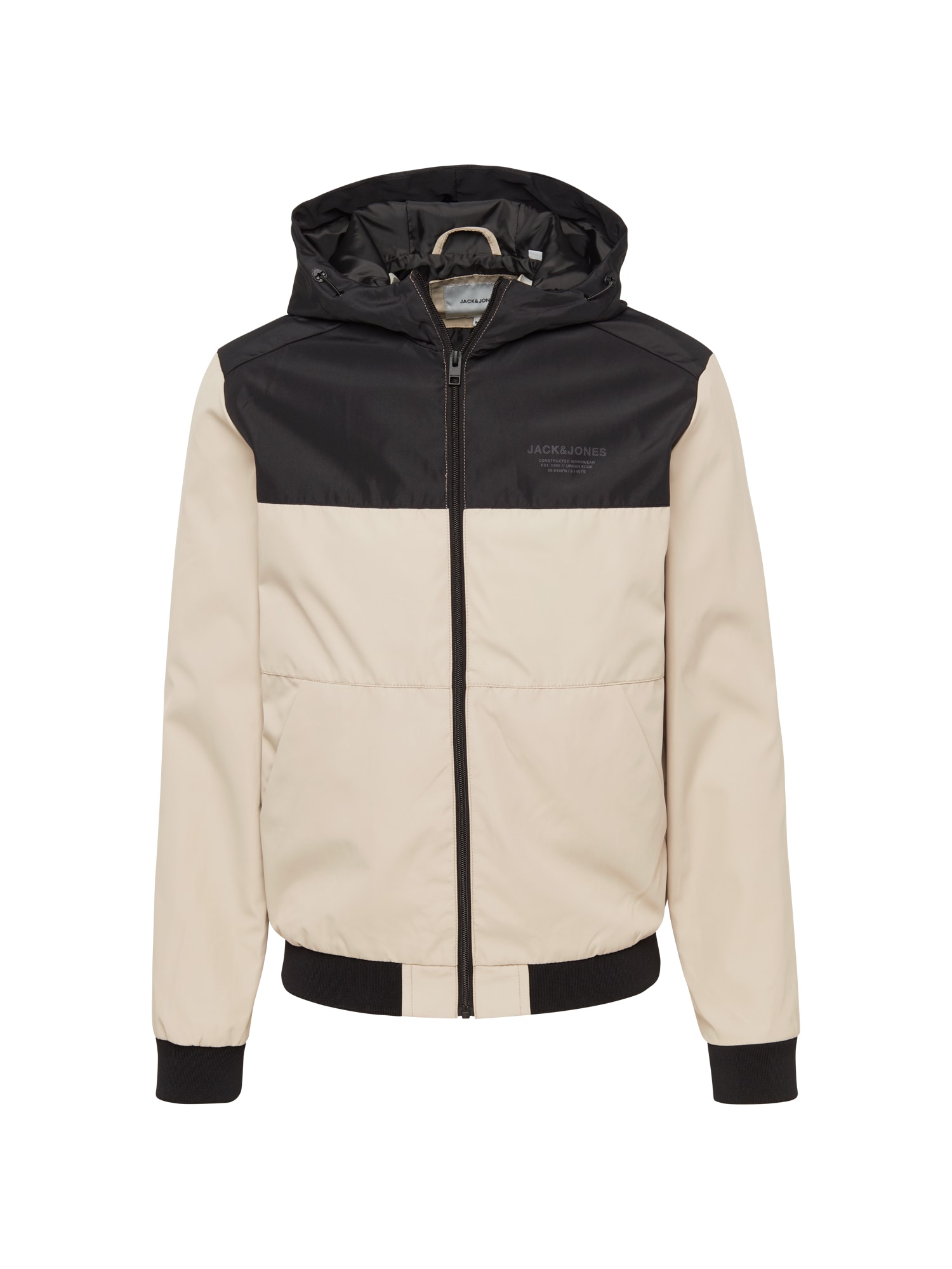 JACK & JONES Prehodna jakna 'ESEAM'  bež / temno siva