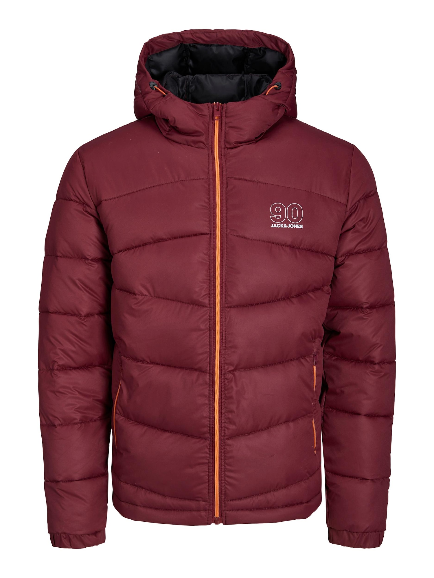 JACK & JONES Prehodna jakna 'GLOBUS'  marelica / temno rdeča / bela