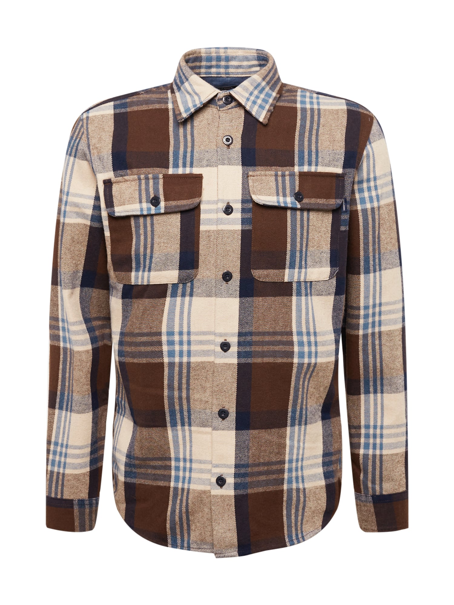 JACK & JONES Srajca 'DYLAN'  bež / golobje modra / temno rjava / pikčasto rjava