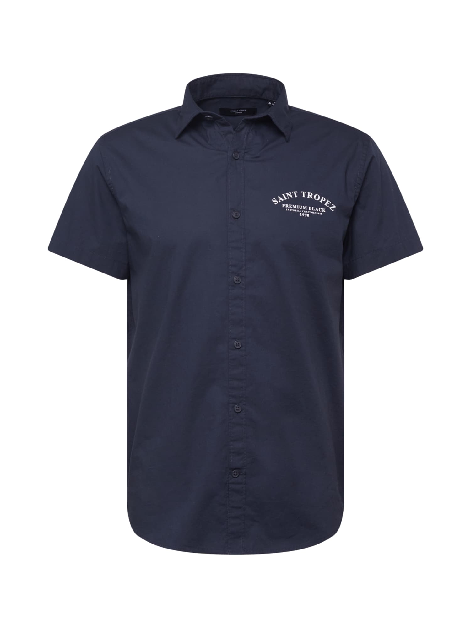 JACK & JONES Srajca  nočno modra / bela