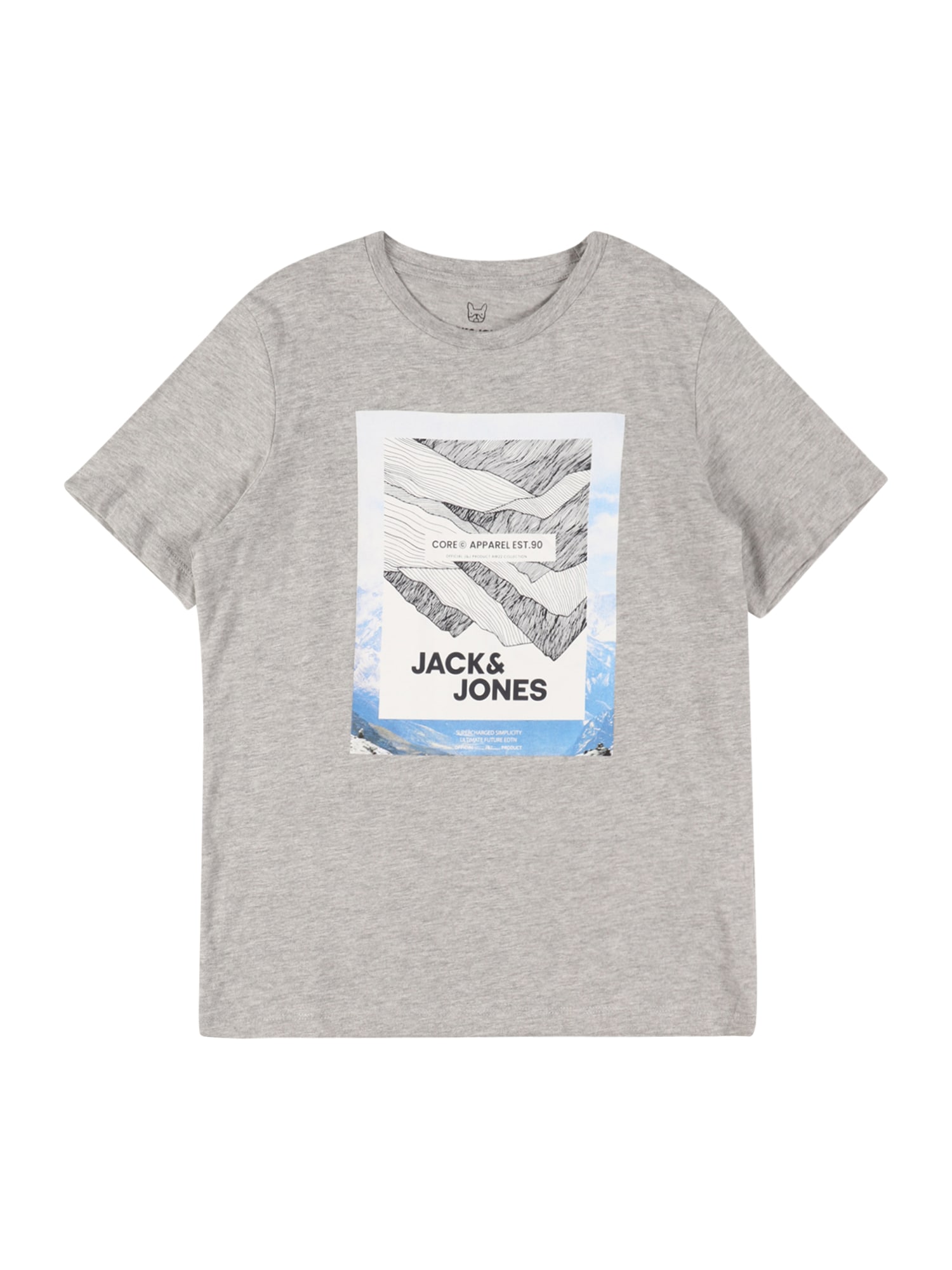 Jack & Jones Junior Majica 'BOOSTER'  svetlo modra / svetlo siva / bela