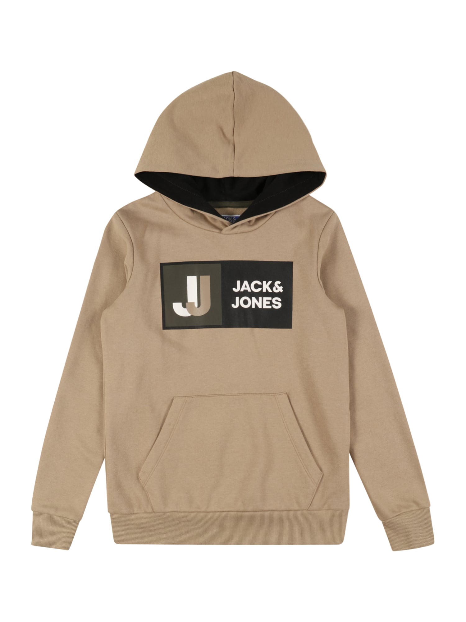 Jack & Jones Junior Majica 'LOGAN'  kamela / zelena / črna / bela