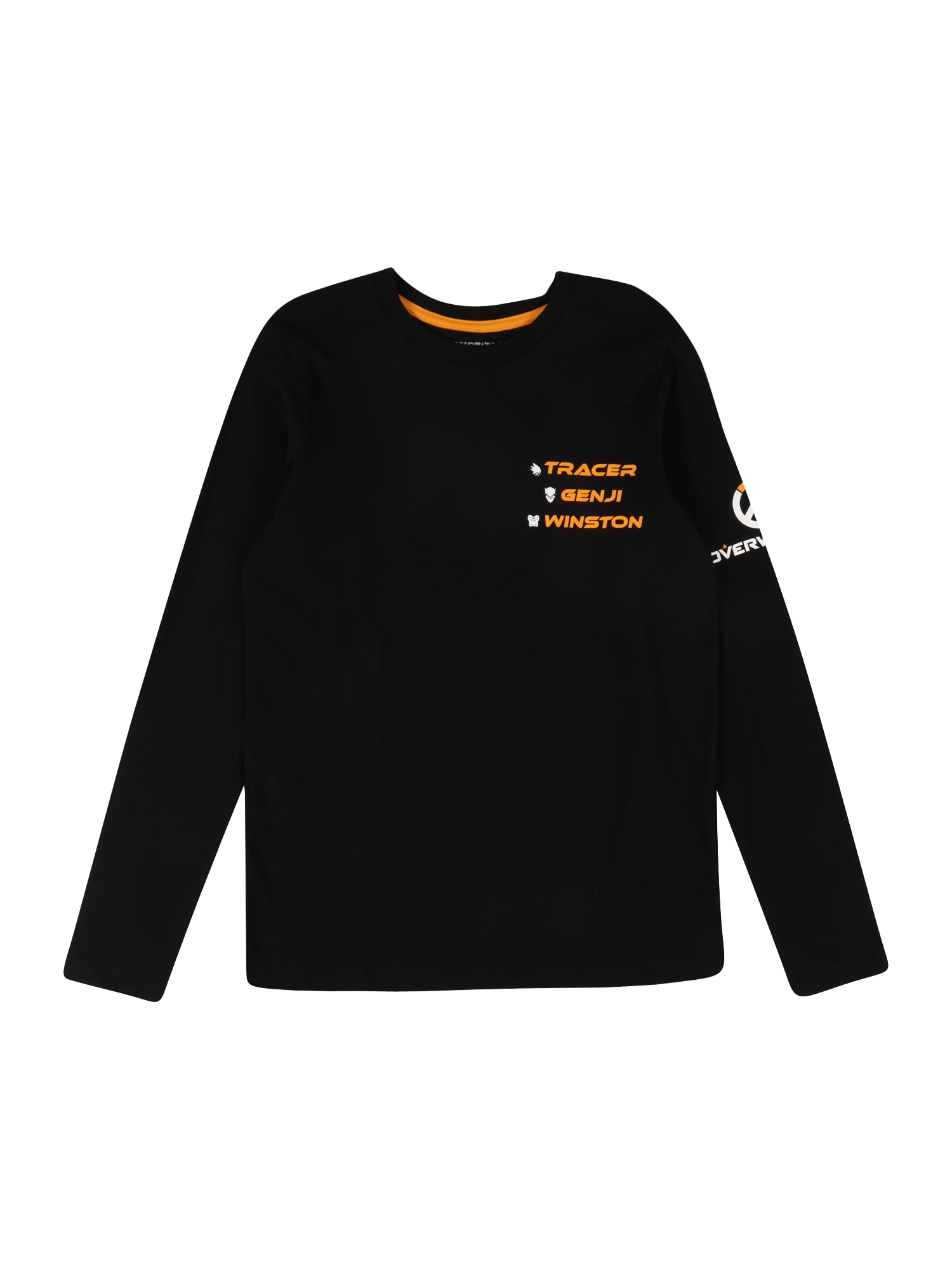 Jack & Jones Junior Majica 'OVERWATCH'  oranžna / črna / bela
