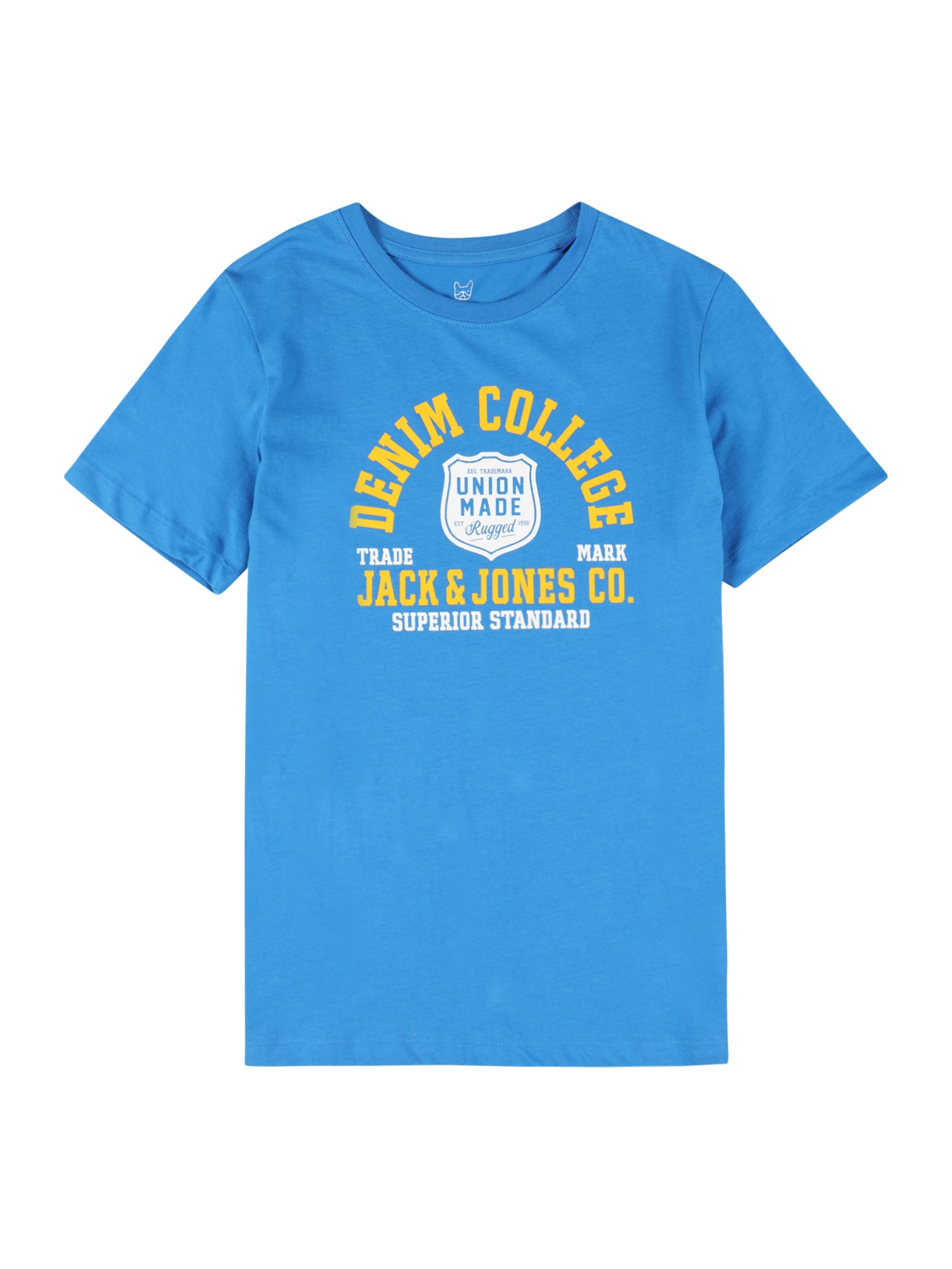 Jack & Jones Junior Majica  modra / temno rumena / bela