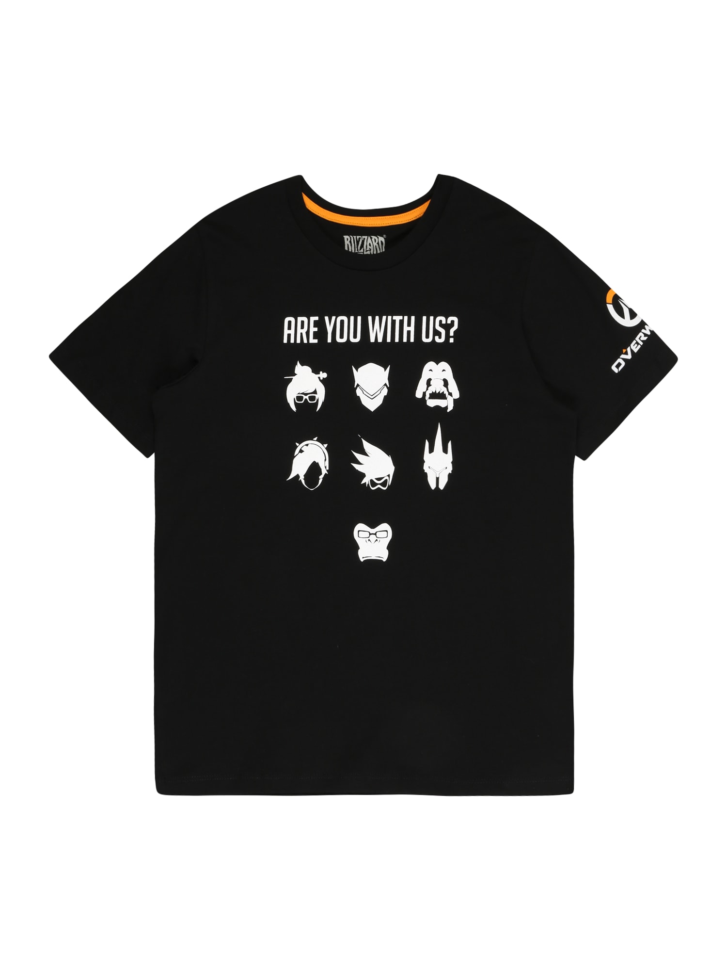 Jack & Jones Junior Majica  oranžna / črna / bela