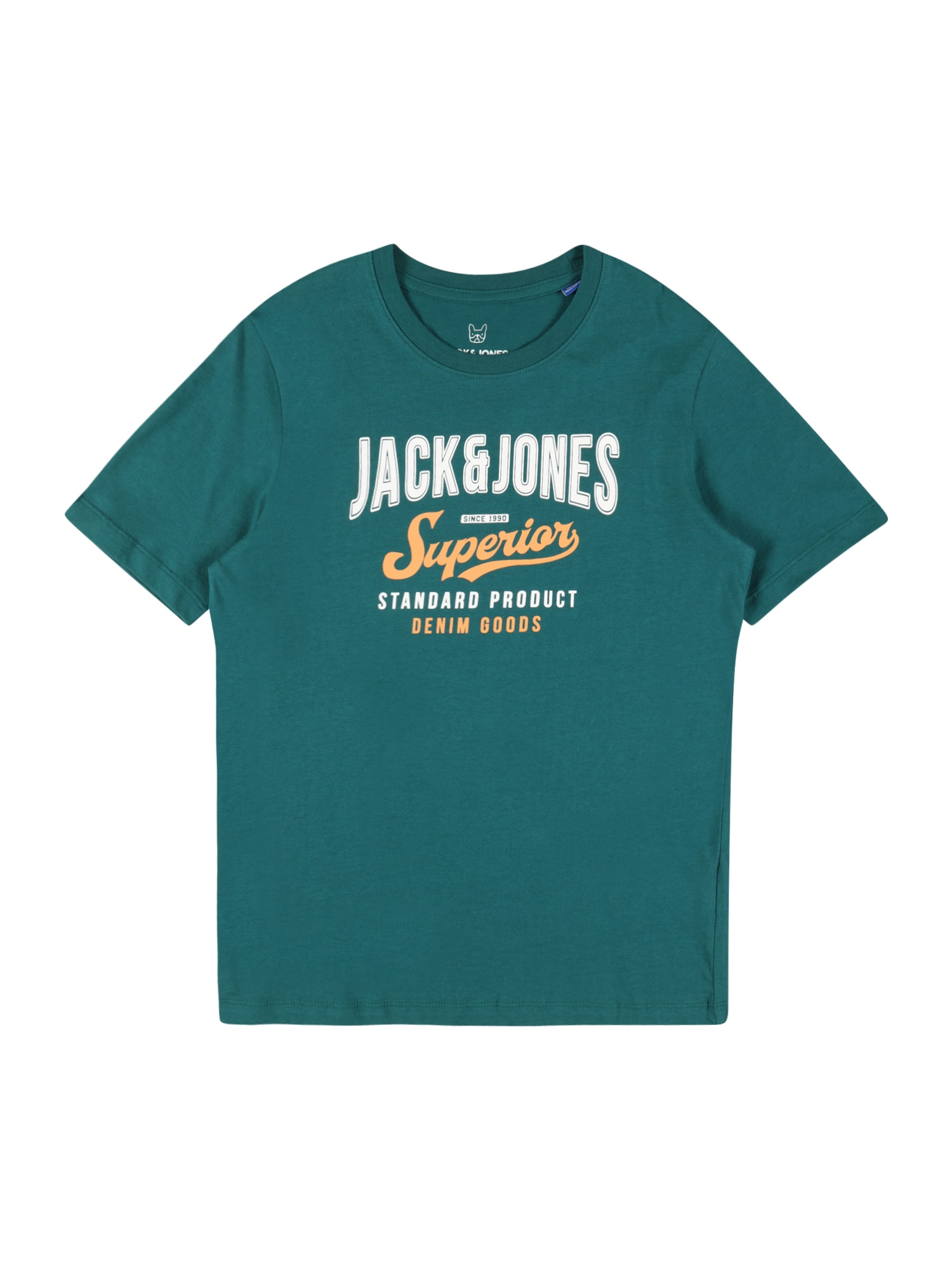 Jack & Jones Junior Majica  temno zelena / oranžna / bela