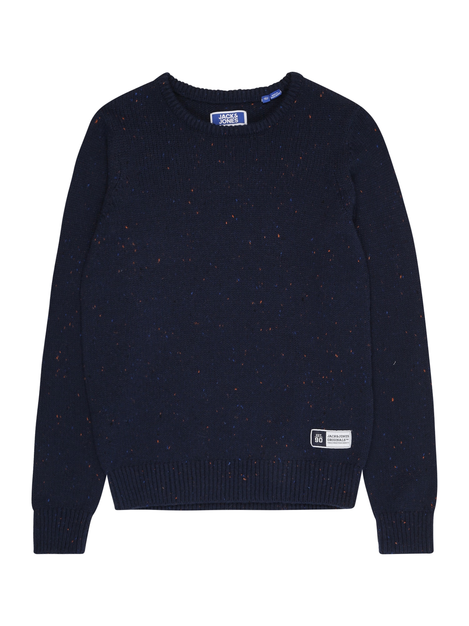 Jack & Jones Junior Pulover 'WOODLAND'  mornarska / kraljevo modra / oranžna / bela
