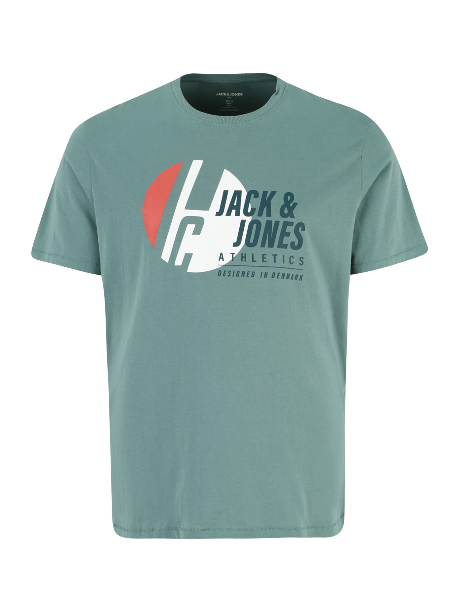 Jack & Jones Plus Majica 'SPRING'  temno modra / žad / rdeča / bela
