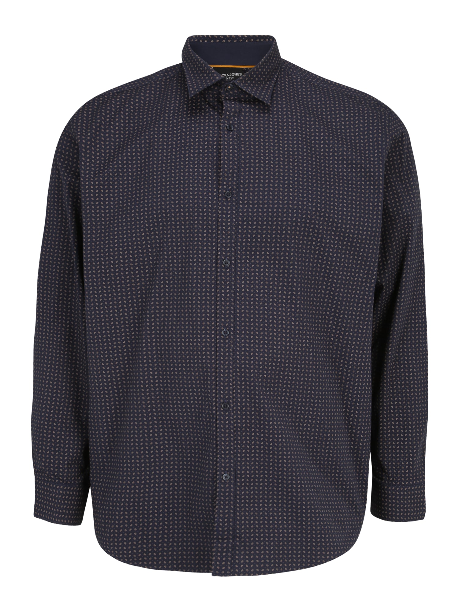 Jack & Jones Plus Srajca 'BURN'  mornarska / rjava