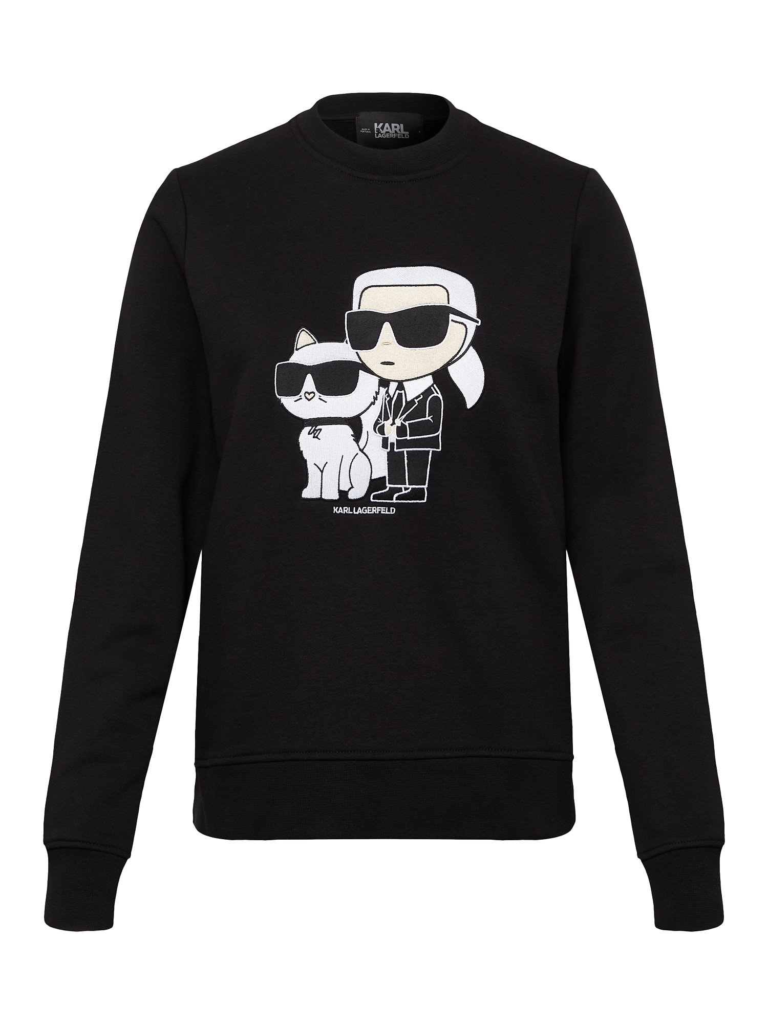 Karl Lagerfeld Majica 'Ikonik 2.0'  kremna / črna / bela
