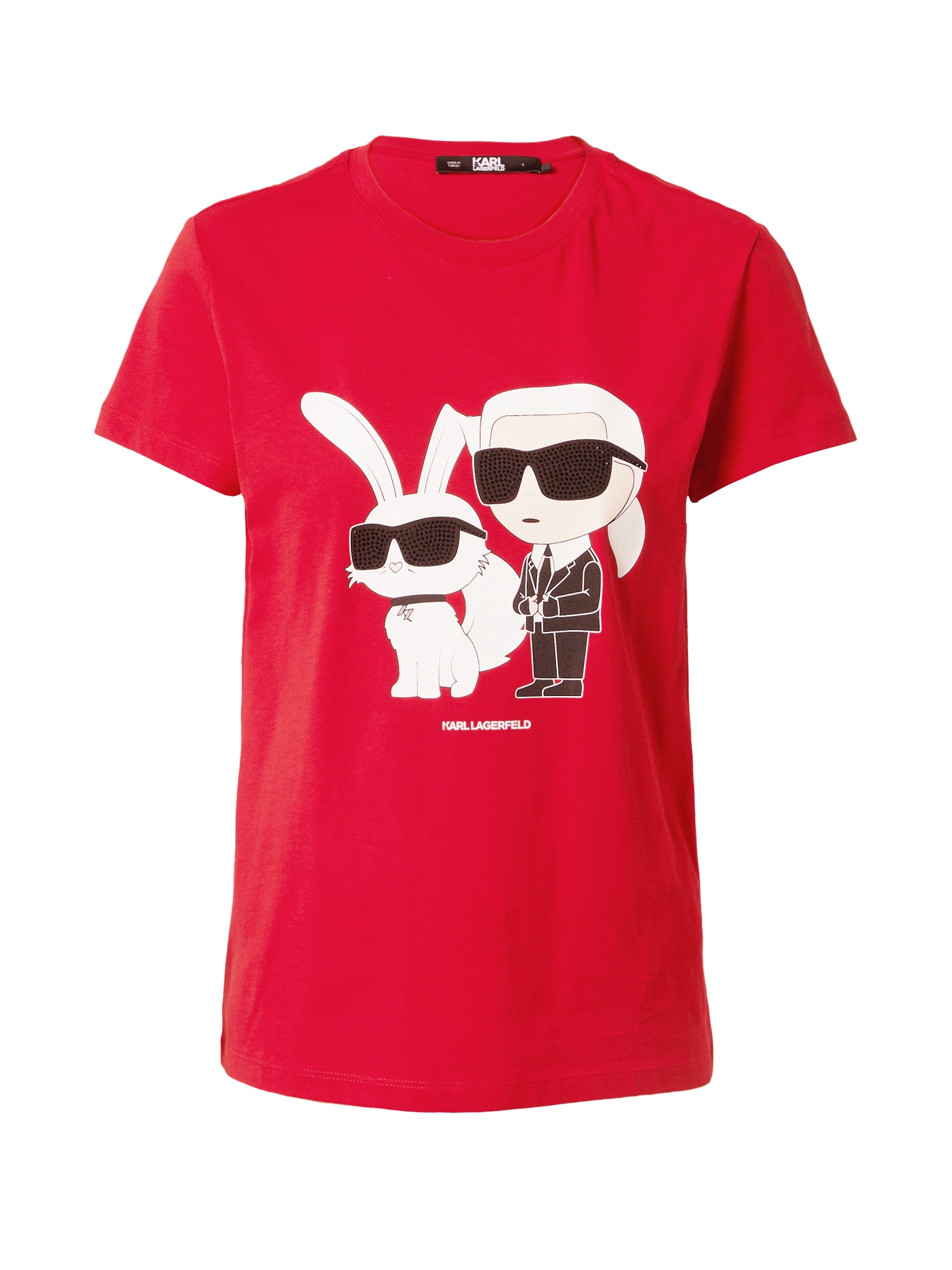 Karl Lagerfeld Majica  rdeča / črna / bela