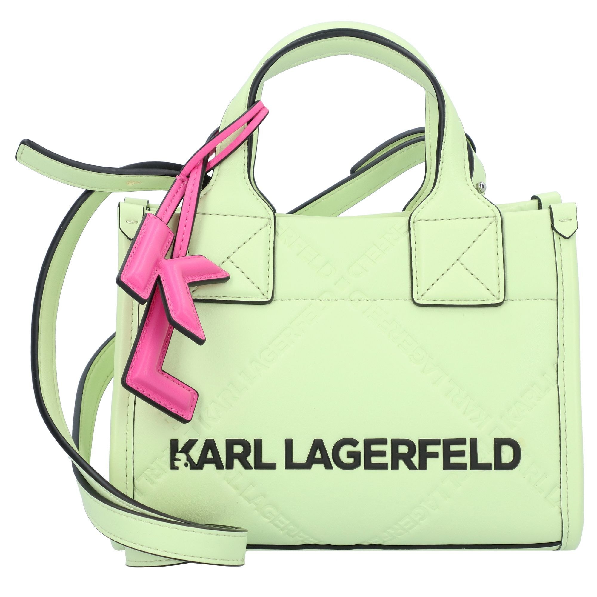 Karl Lagerfeld Ročna torbica 'Skuare'  svetlo zelena / roza / črna