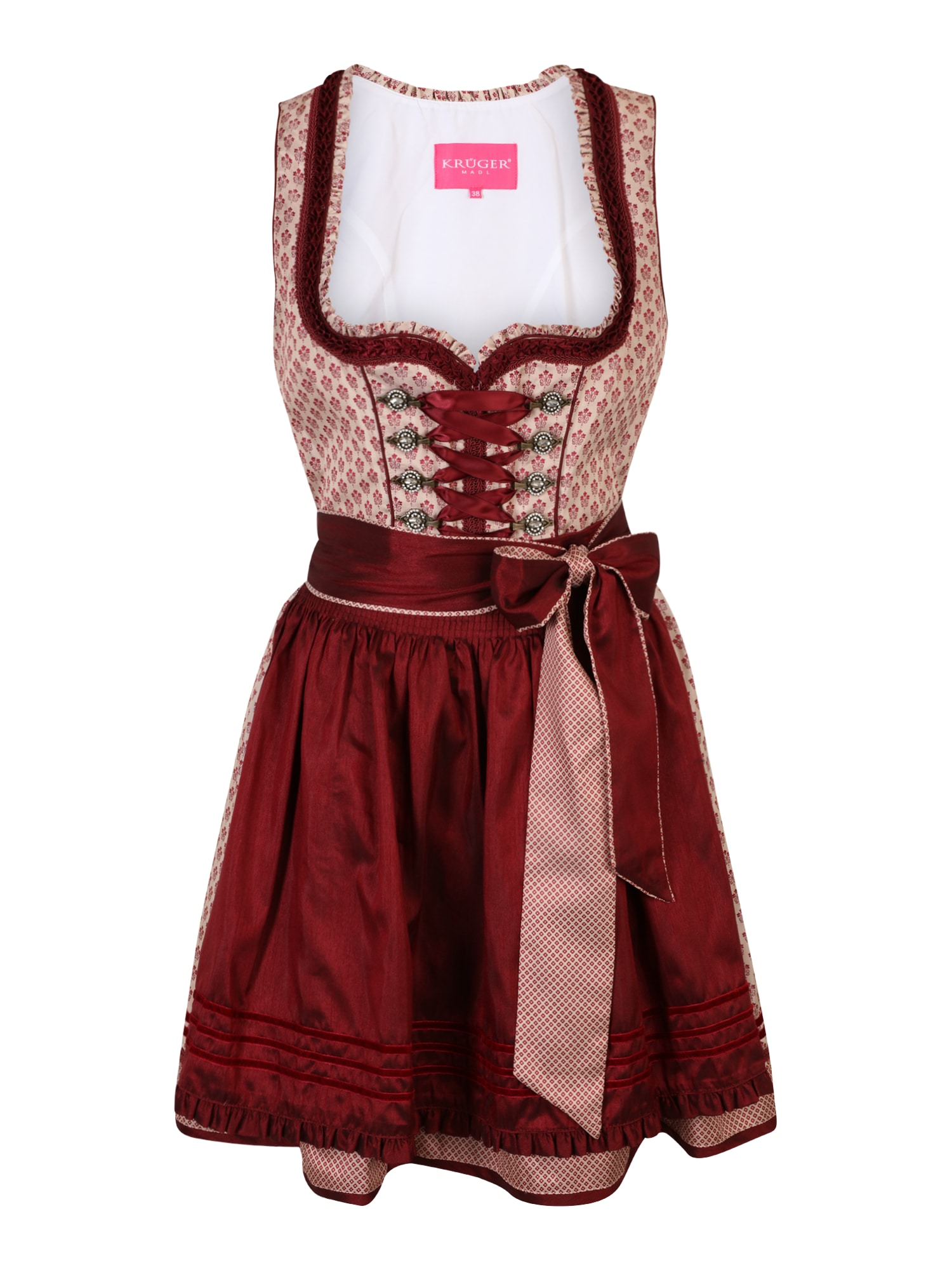 Krüger Madl Dirndl  kit / vinsko rdeča