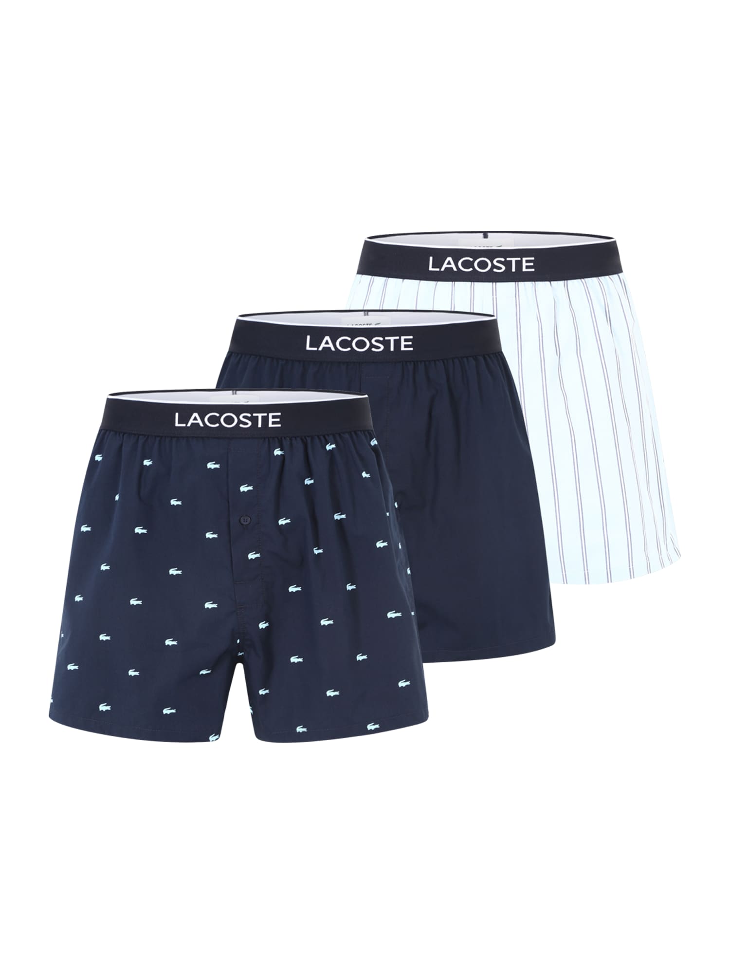 LACOSTE Boksarice  marine / svetlo modra / črna / bela